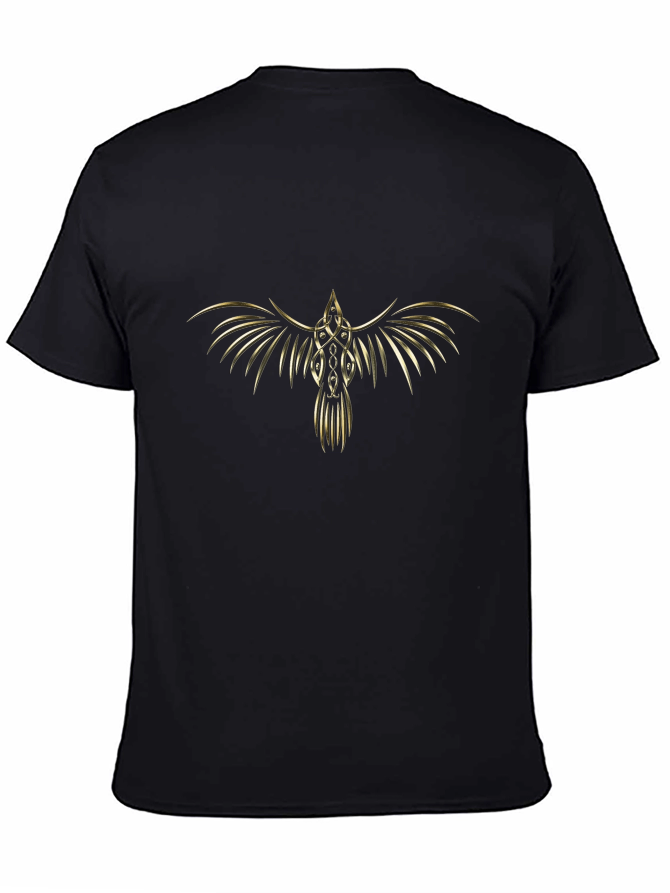 Raven Graphic T-Shirt - Stylish Black Tee