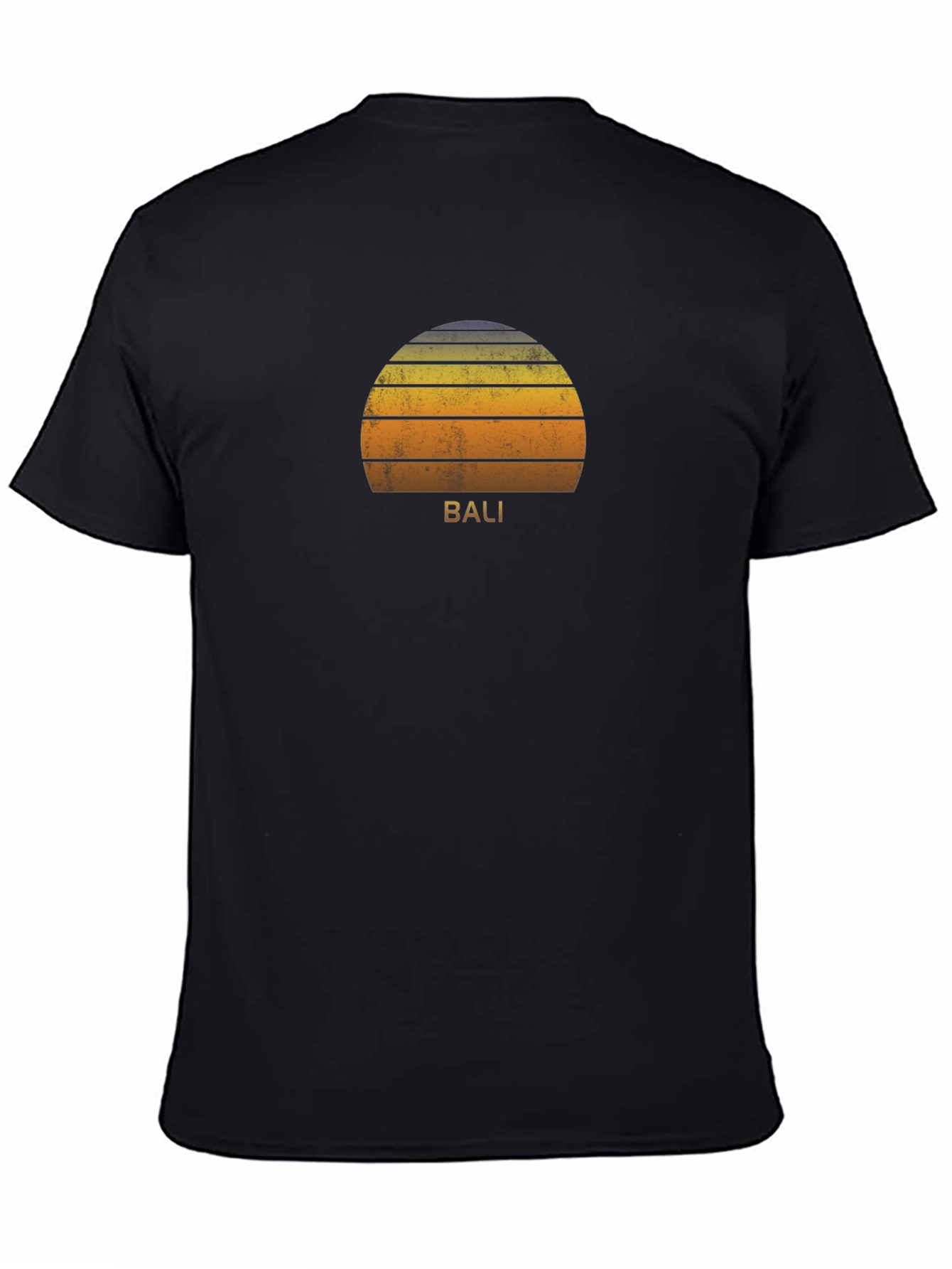 Bali Sunset Graphic Tee - Soft Cotton Black T-Shirt