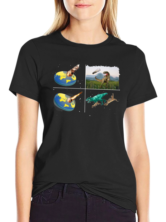 Dinosaur Extinction T-Shirt - Flat Earth Theory