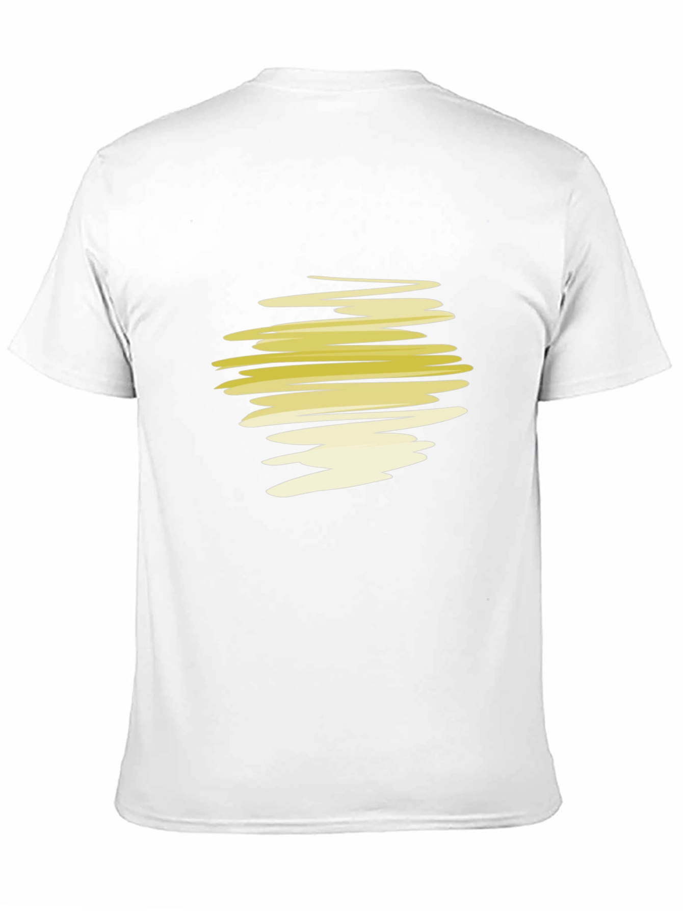 Abstract Yellow Scribble Graphic T-Shirt