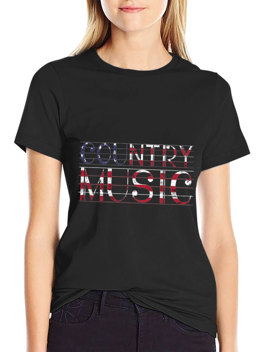 Country Music American Flag Graphic T-Shirt