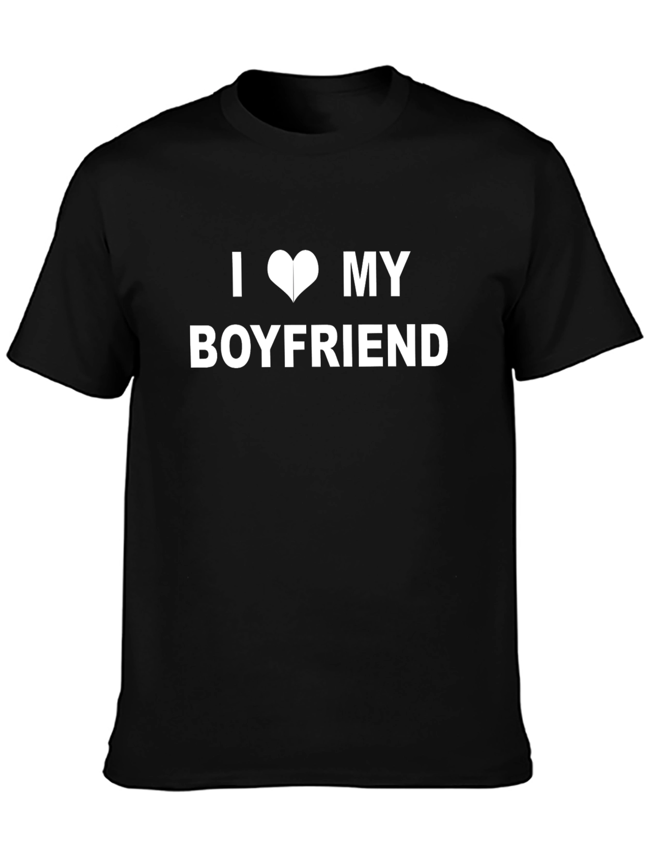 I Heart My Boyfriend T-Shirt - Black Graphic Tee