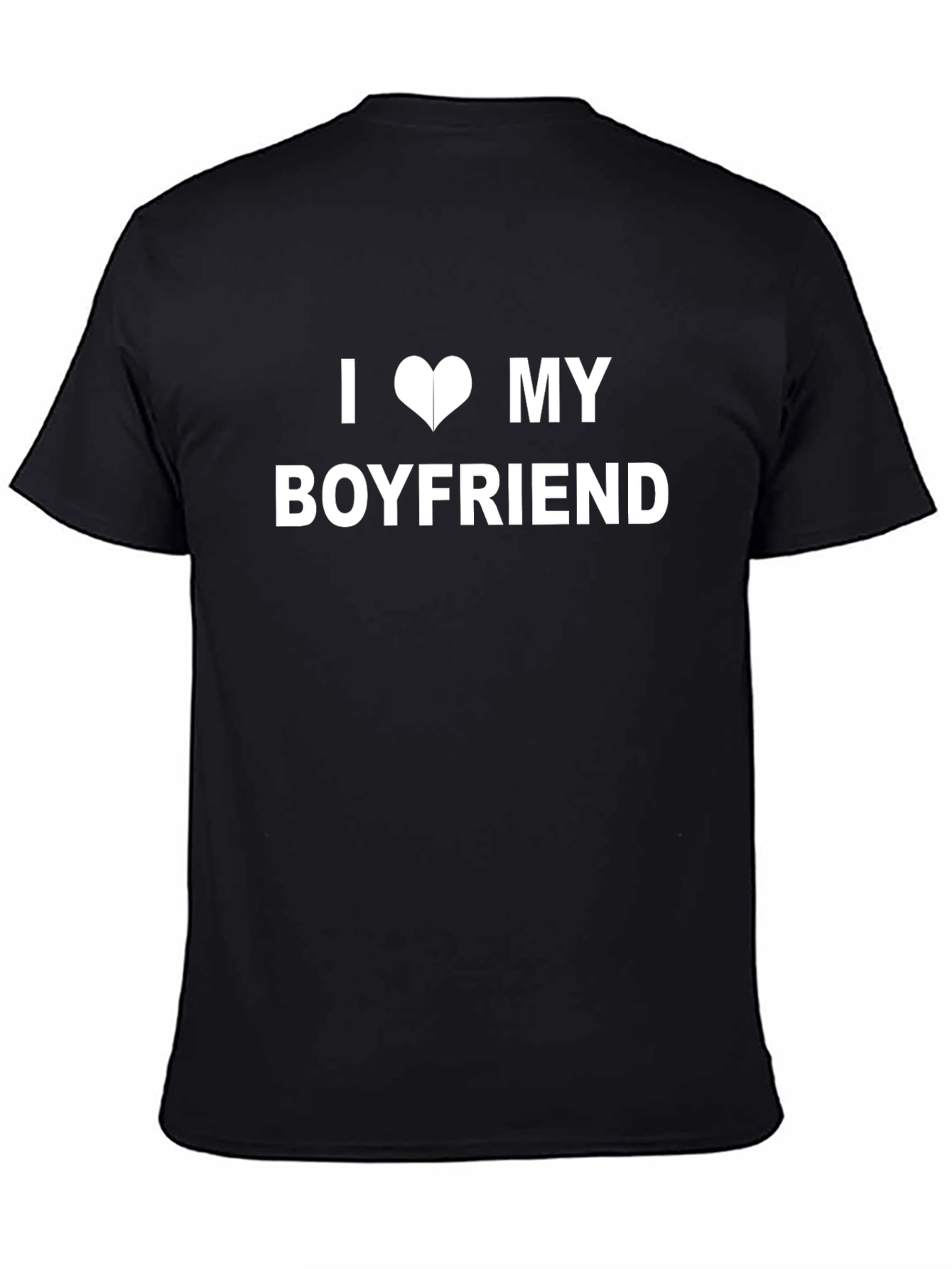 I Heart My Boyfriend T-Shirt - Black Graphic Tee
