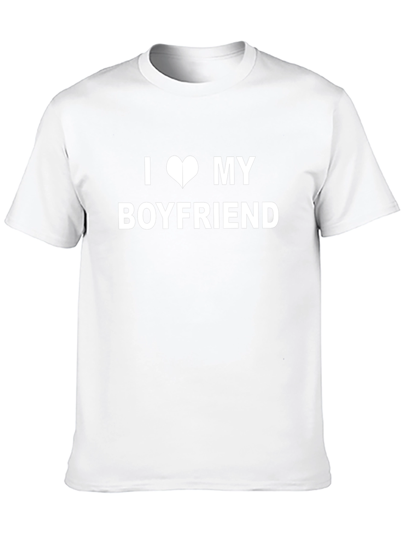 I Heart My Boyfriend T-Shirt - Black Graphic Tee