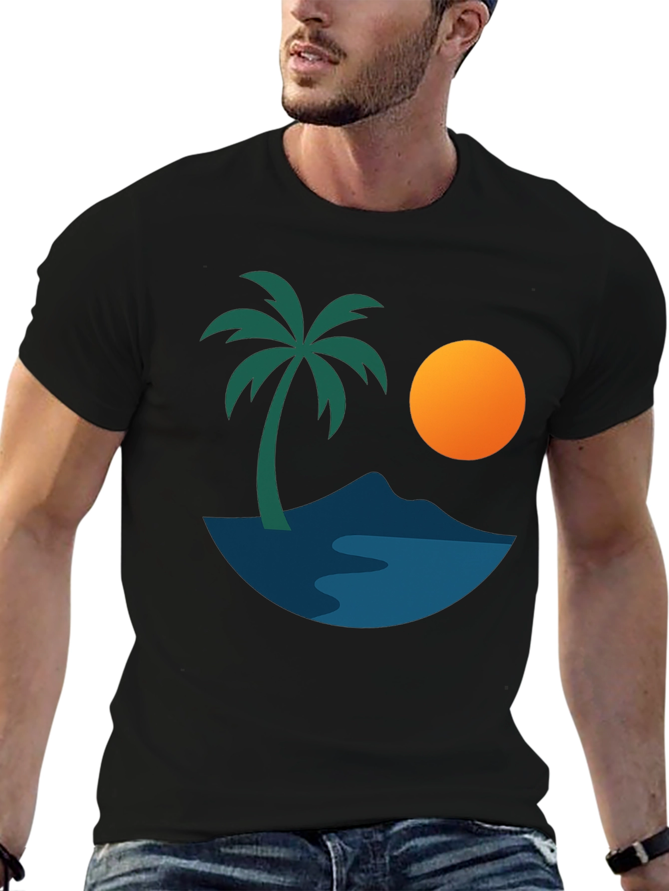 Island Getaway Graphic Tee - Black