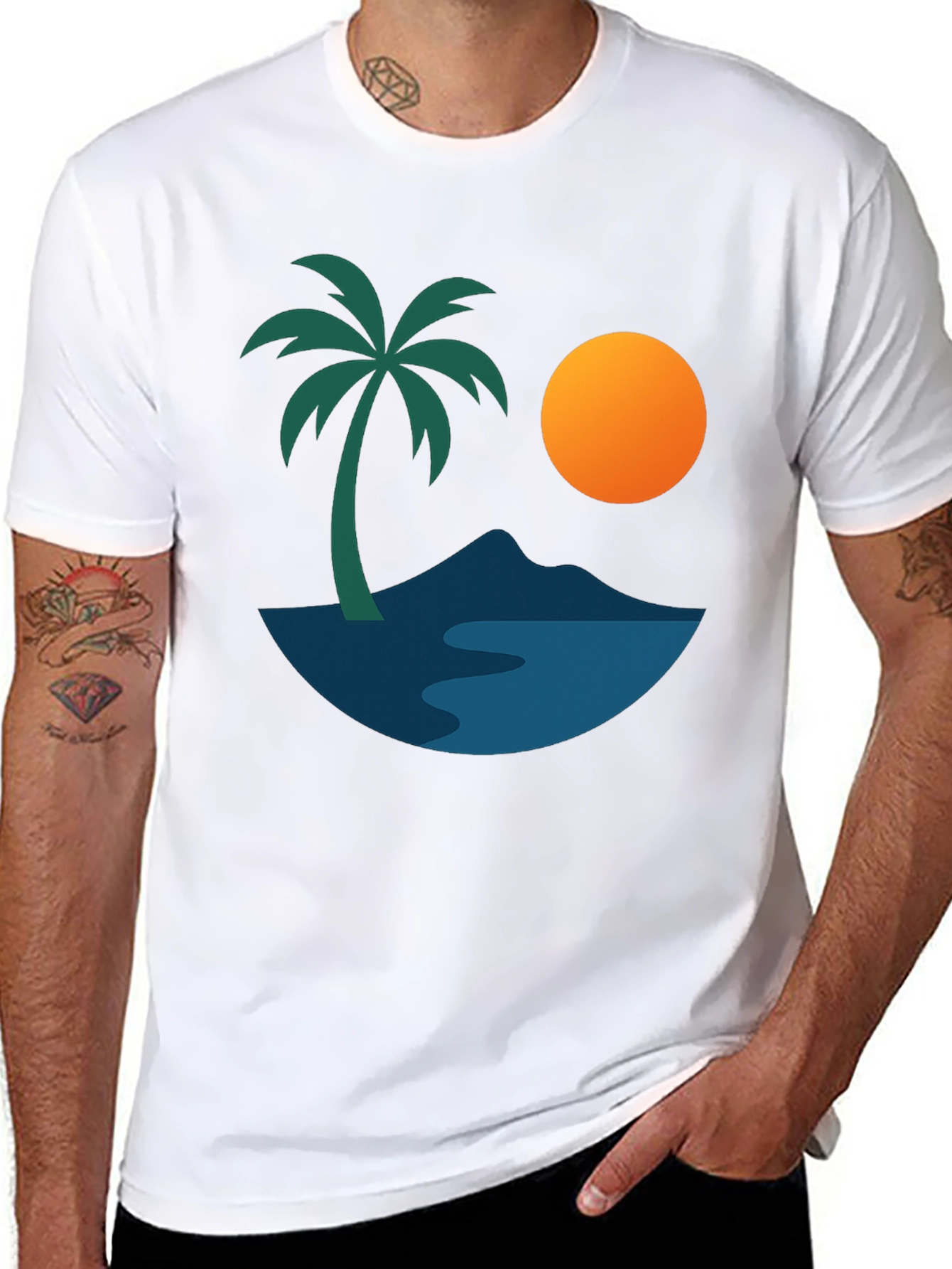 Island Getaway Graphic Tee - Black
