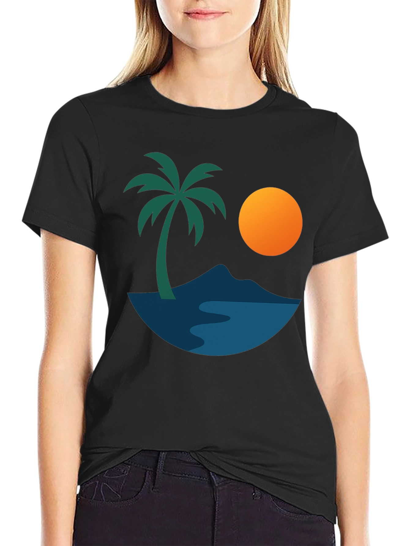 Island Getaway Graphic Tee - Black