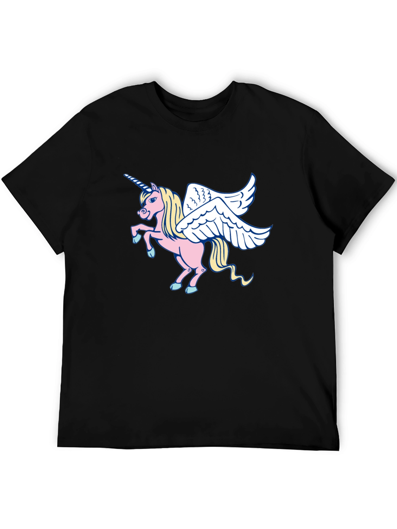 Unicorn Pegasus Graphic Tee - Black