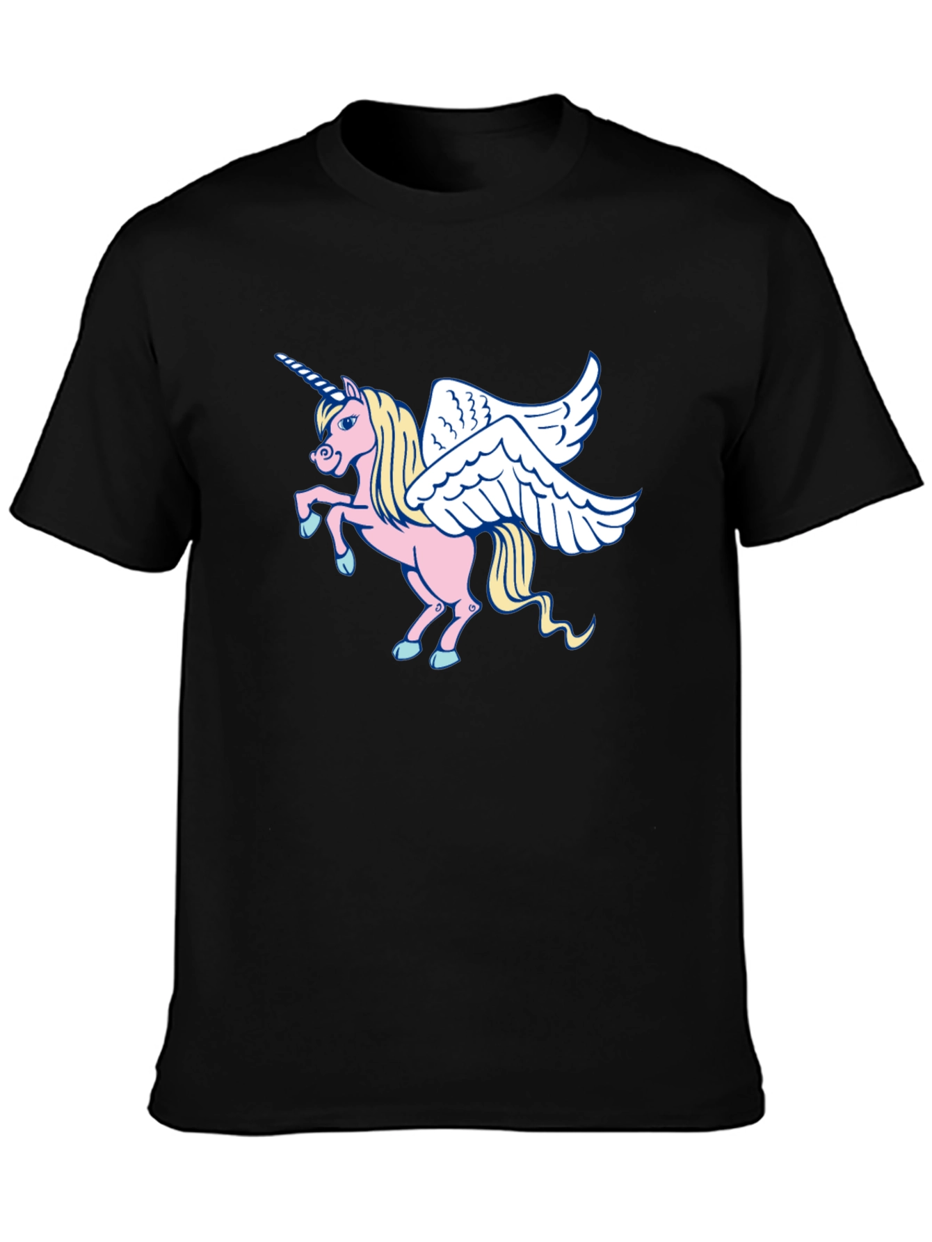 Unicorn Pegasus Graphic Tee - Black