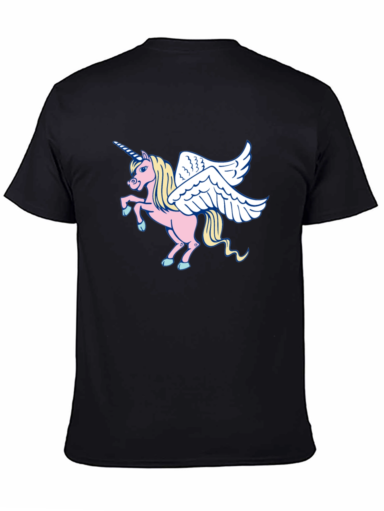 Unicorn Pegasus Graphic Tee - Black