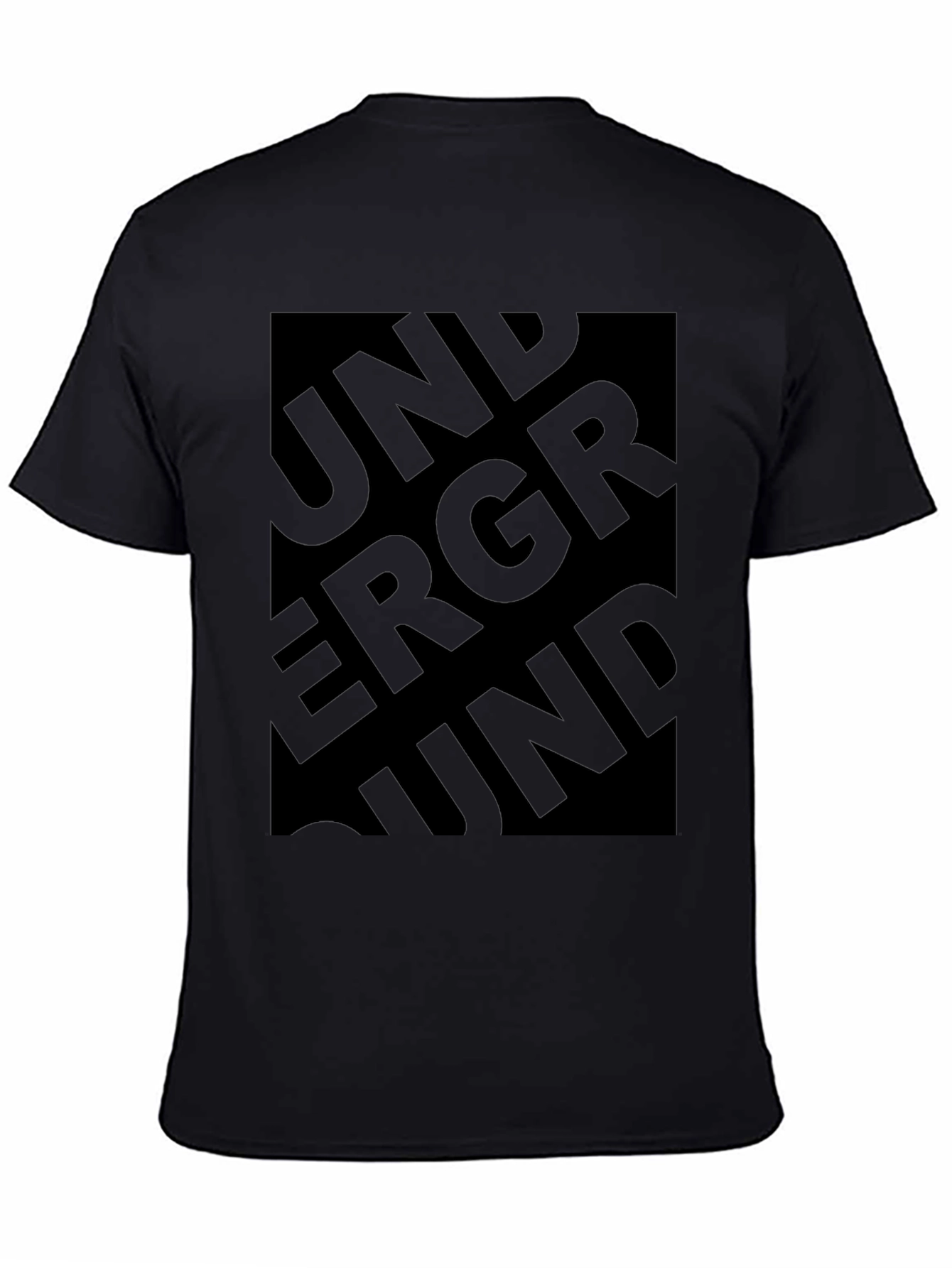 Underground Graphic Print Mens Black T-Shirt