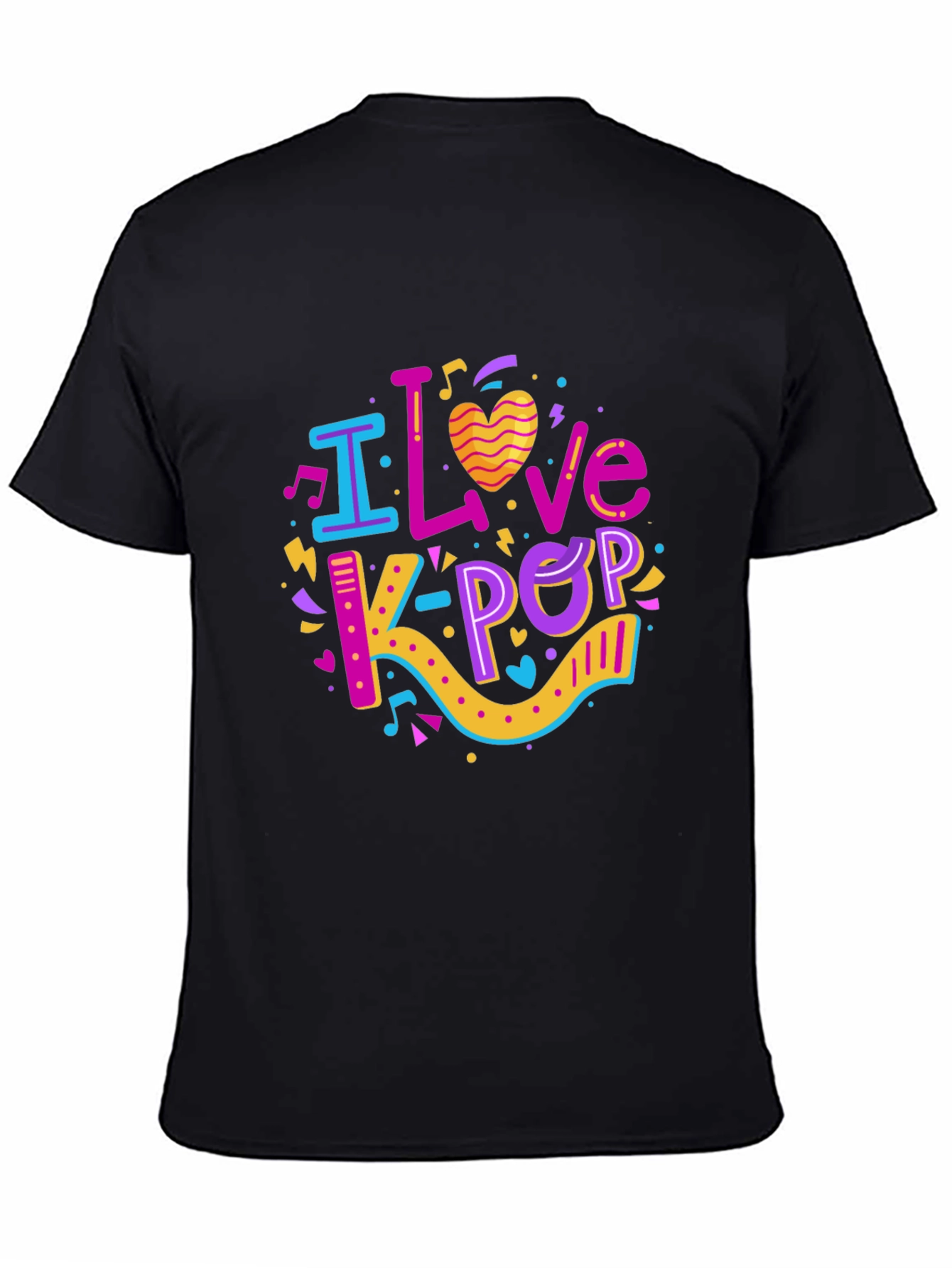 I Love K-Pop Black T-Shirt