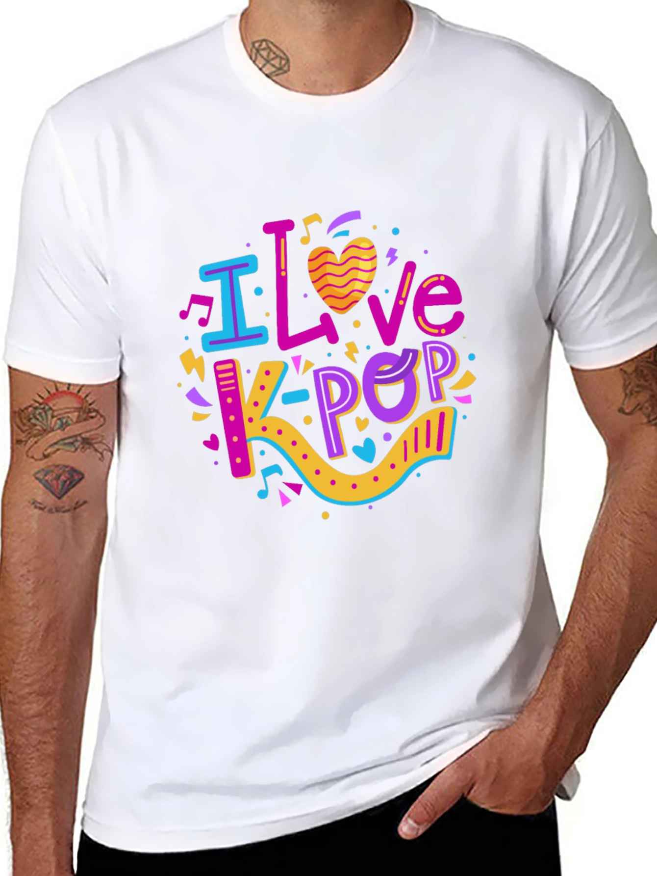 I Love K-Pop Black T-Shirt