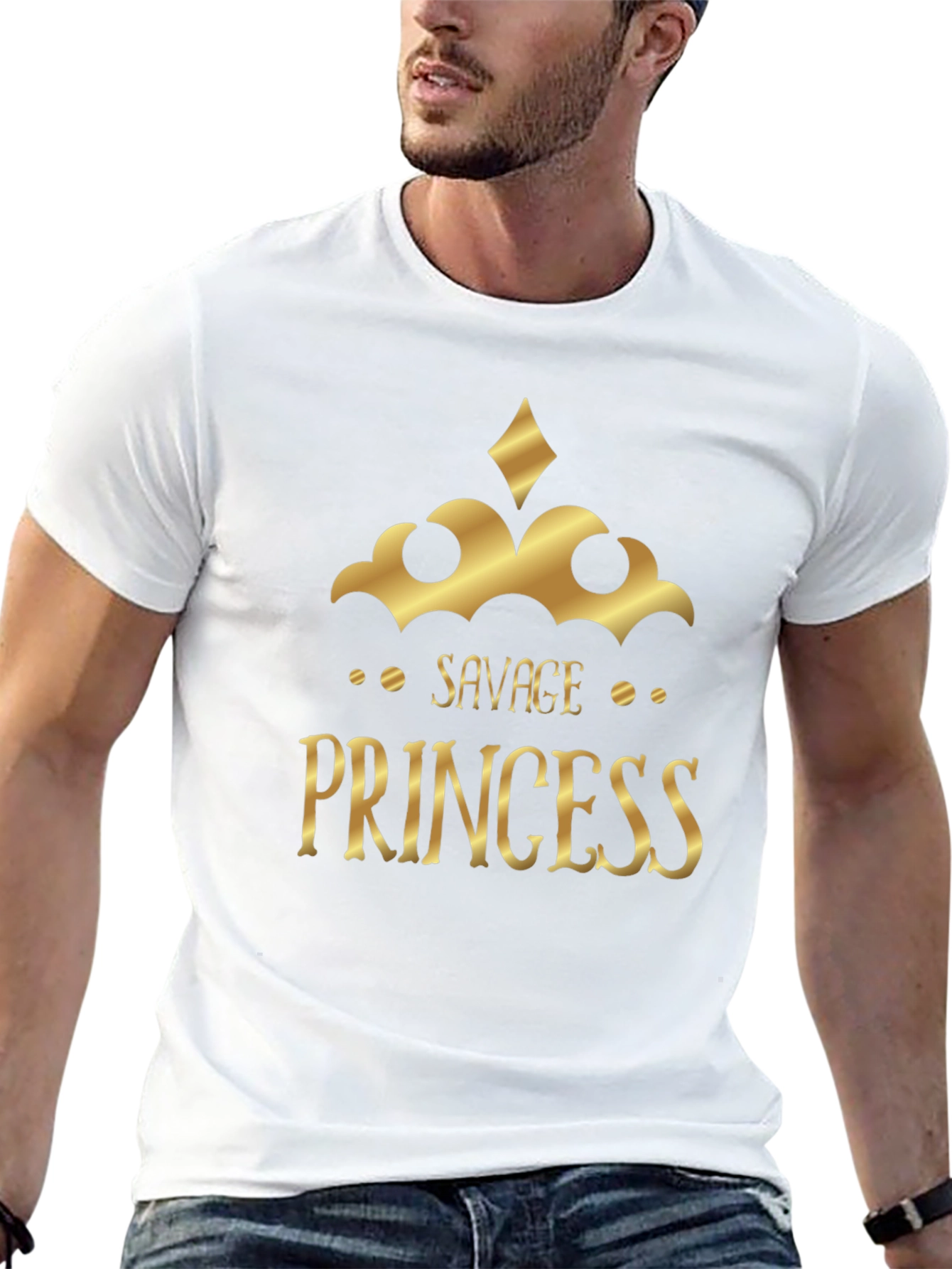 Savage Princess Graphic Tee - Black Cotton T-Shirt