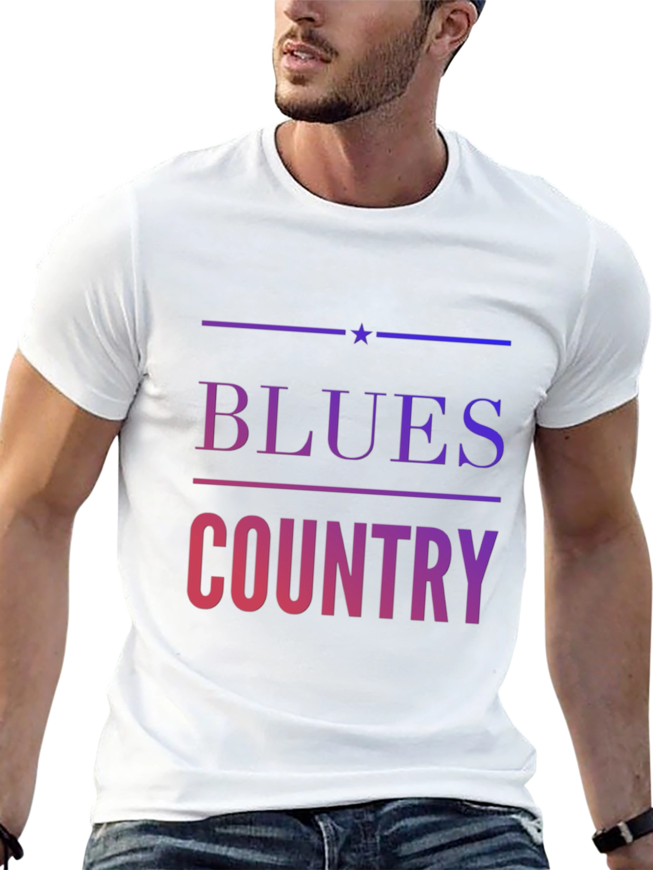 Blues Country Graphic T-Shirt