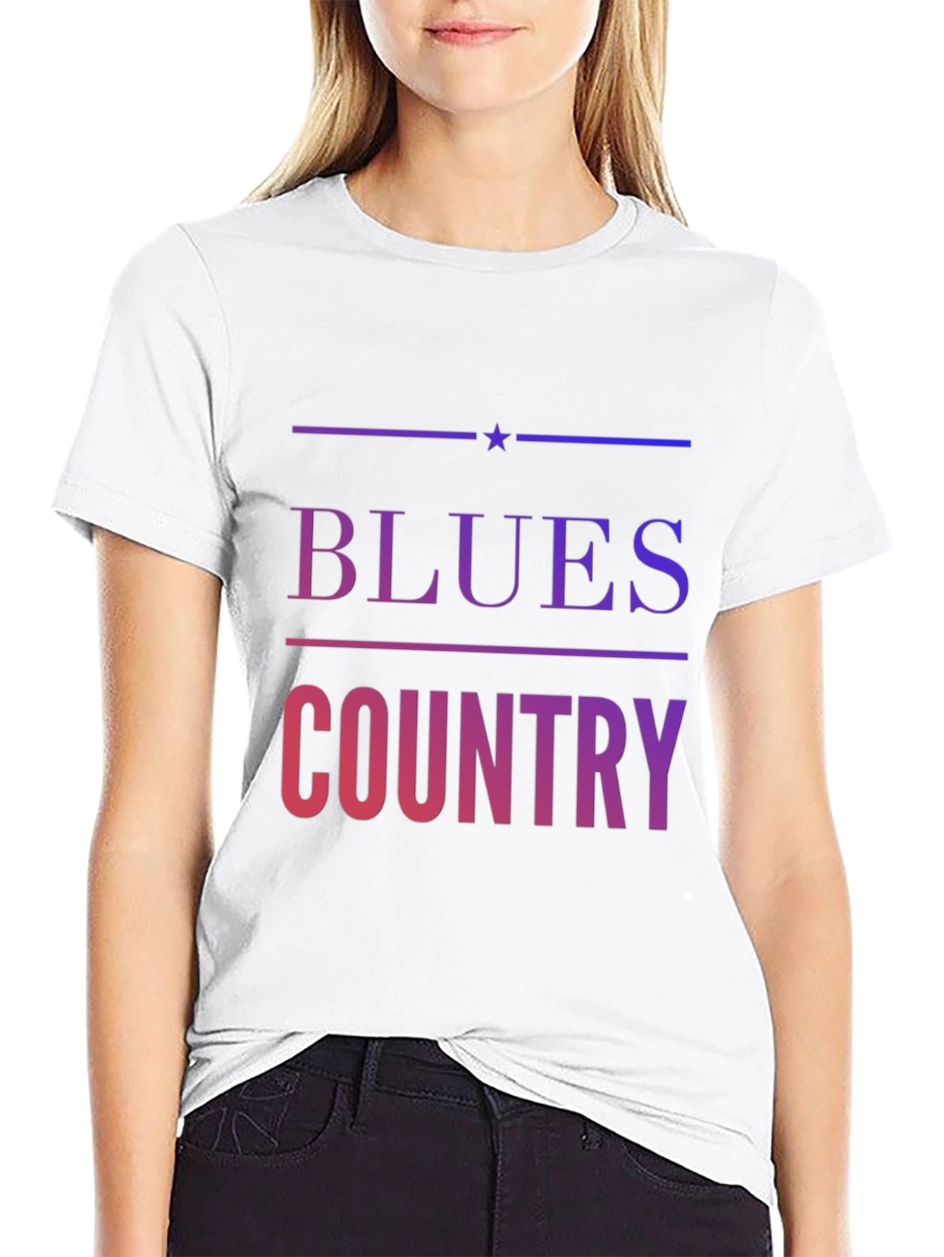 Blues Country Graphic T-Shirt