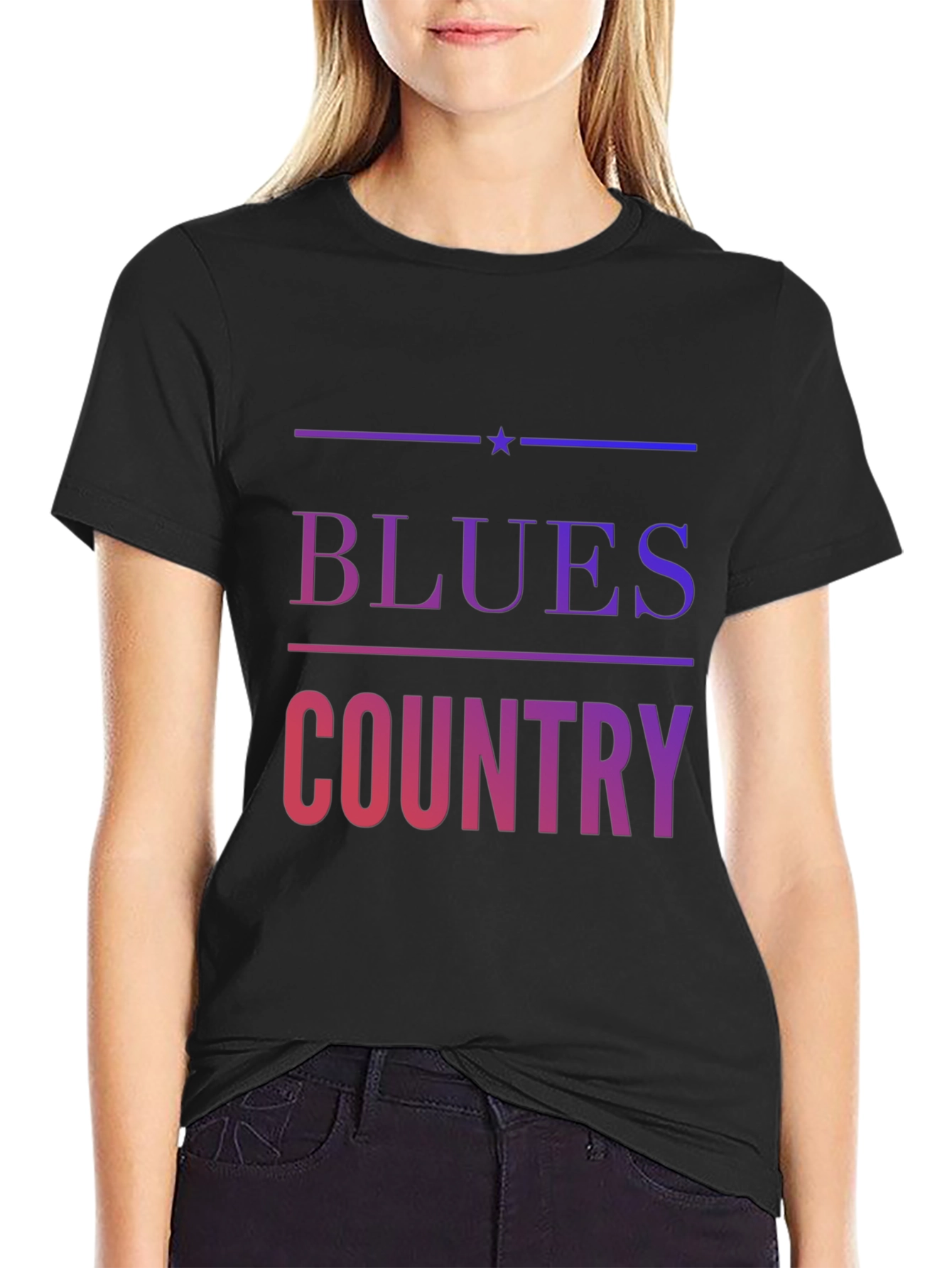 Blues Country Graphic T-Shirt