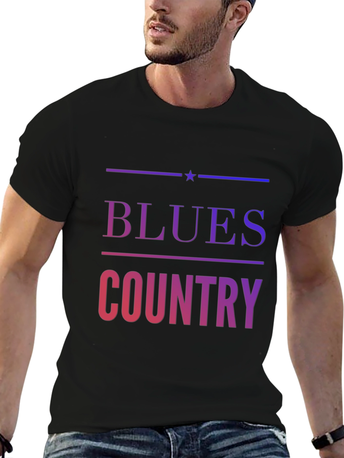 Blues Country Graphic T-Shirt