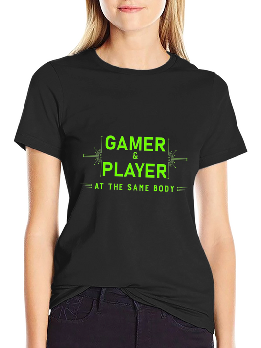 Gamer & Player T-Shirt - Black Cotton Tee