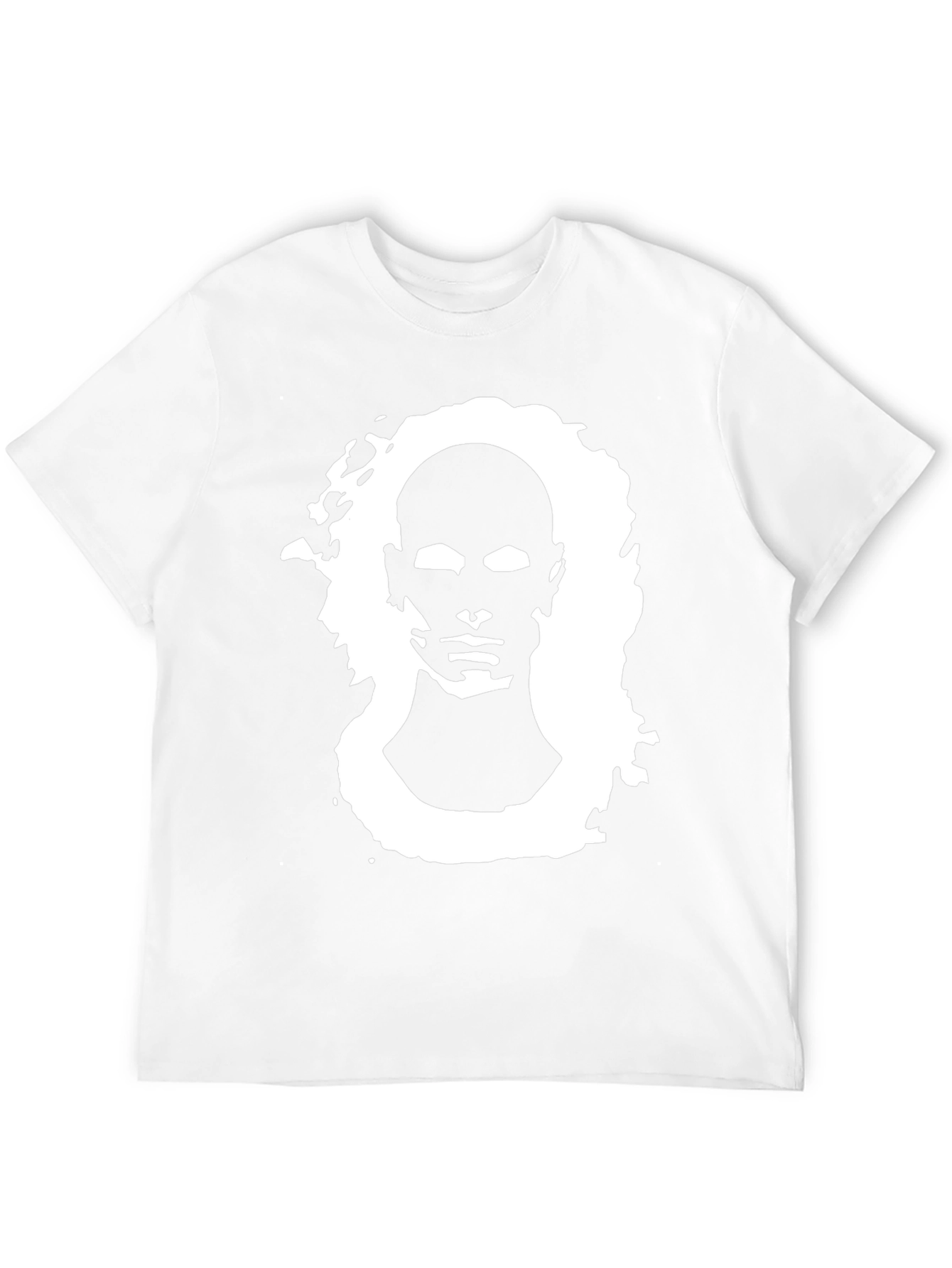 Abstract Portrait Graphic Black Tee