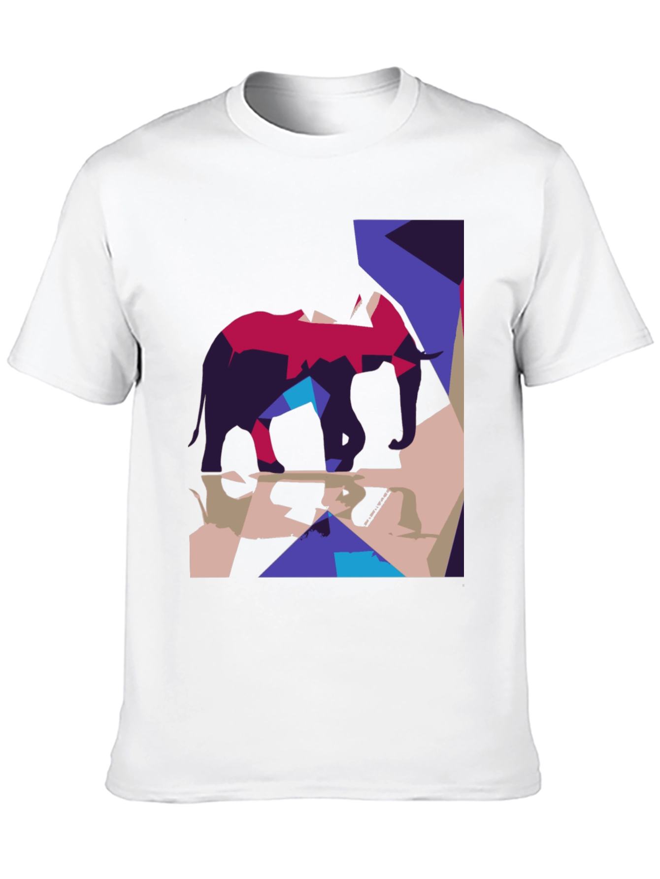 Abstract Elephant Graphic Tee - Modern Art Shirt