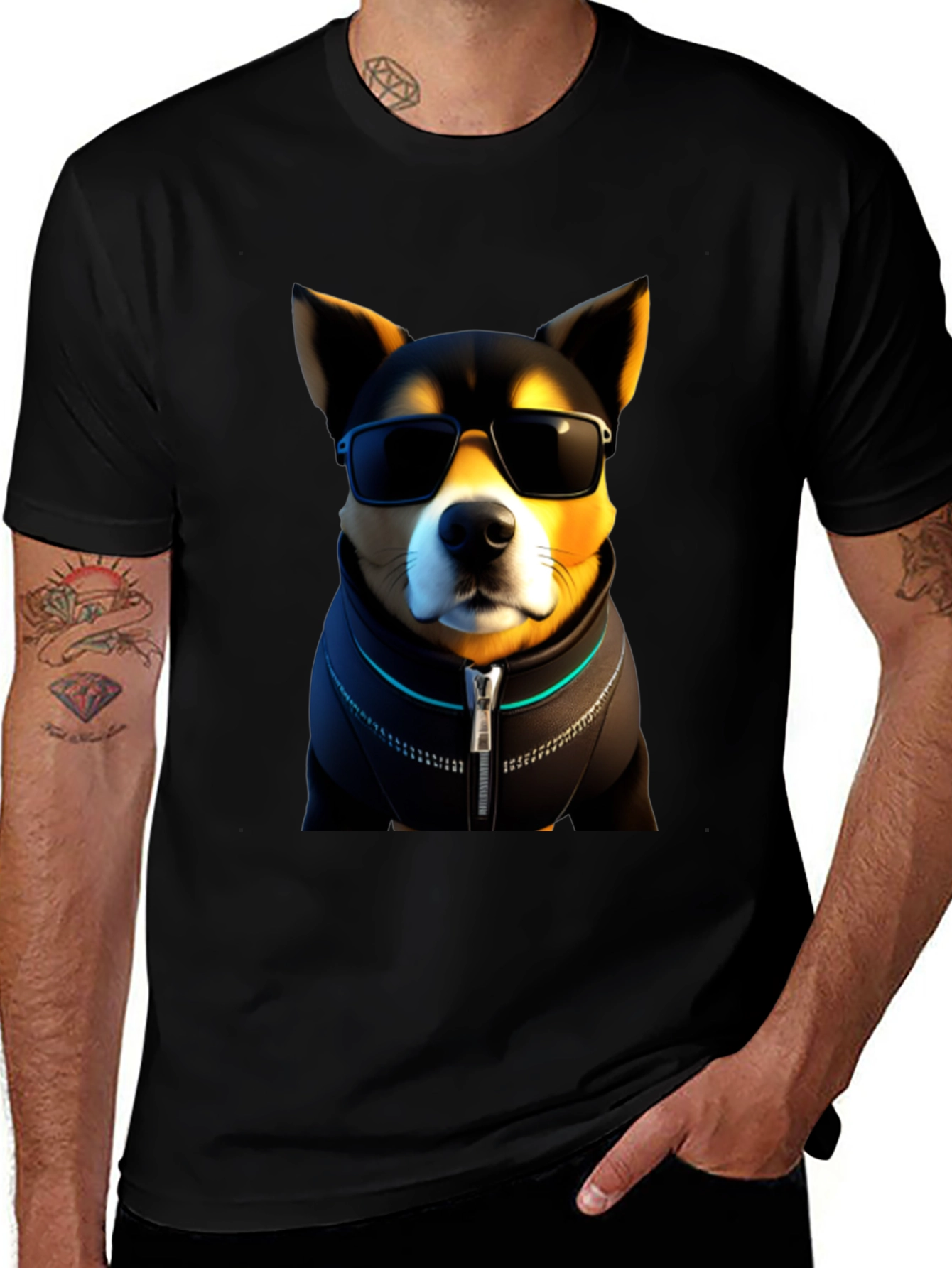 Cool Doge T-Shirt - Shiba Inu with Sunglasses