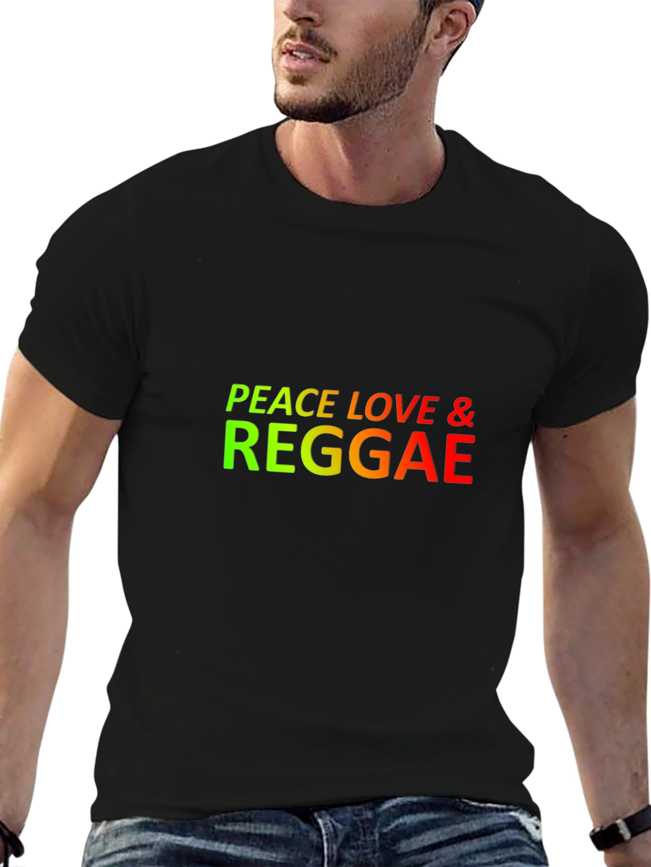 Peace Love & Reggae Graphic T-Shirt