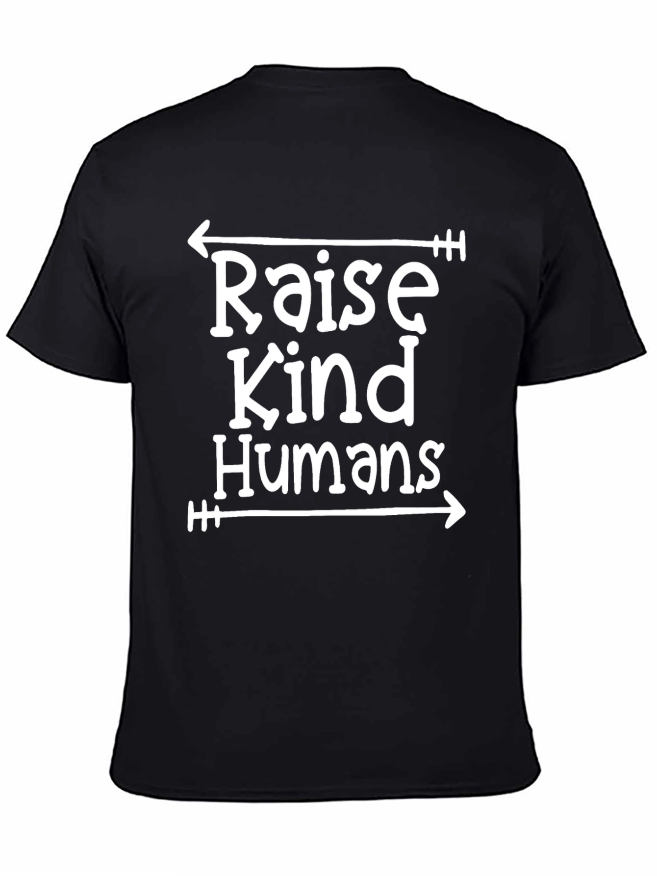 Raise Kind Humans Graphic Tee - Black Cotton T-Shirt