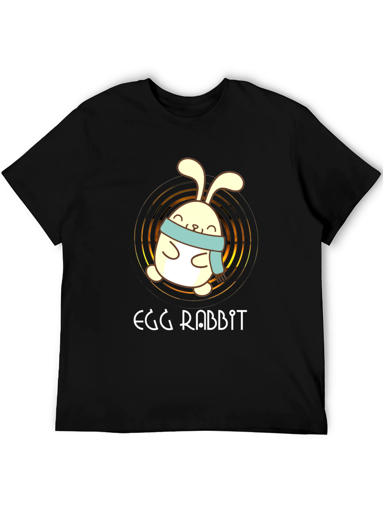 Egg Rabbit Graphic Tee - Cute Cartoon Bunny Shirt