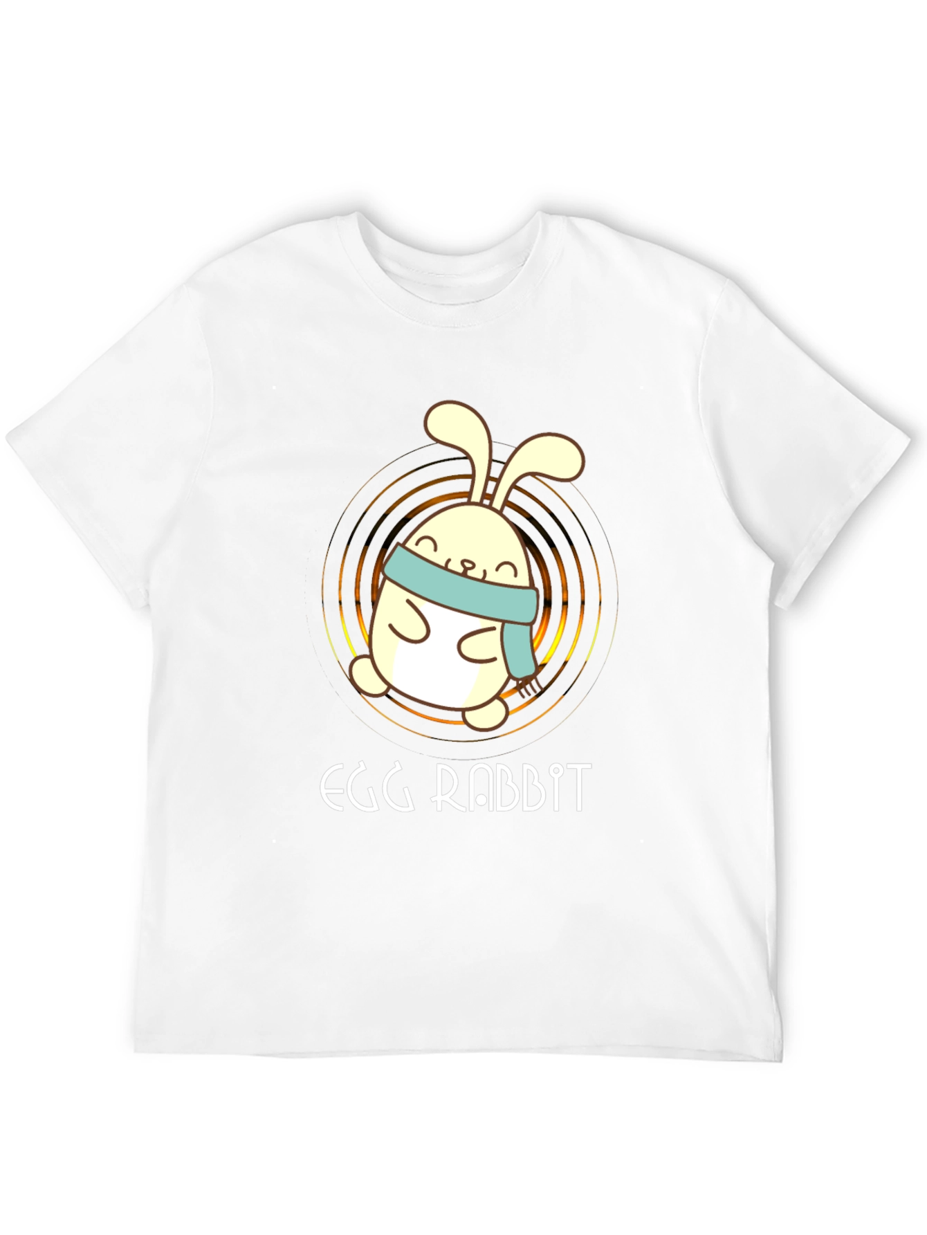 Egg Rabbit Graphic Tee - Cute Cartoon Bunny Shirt