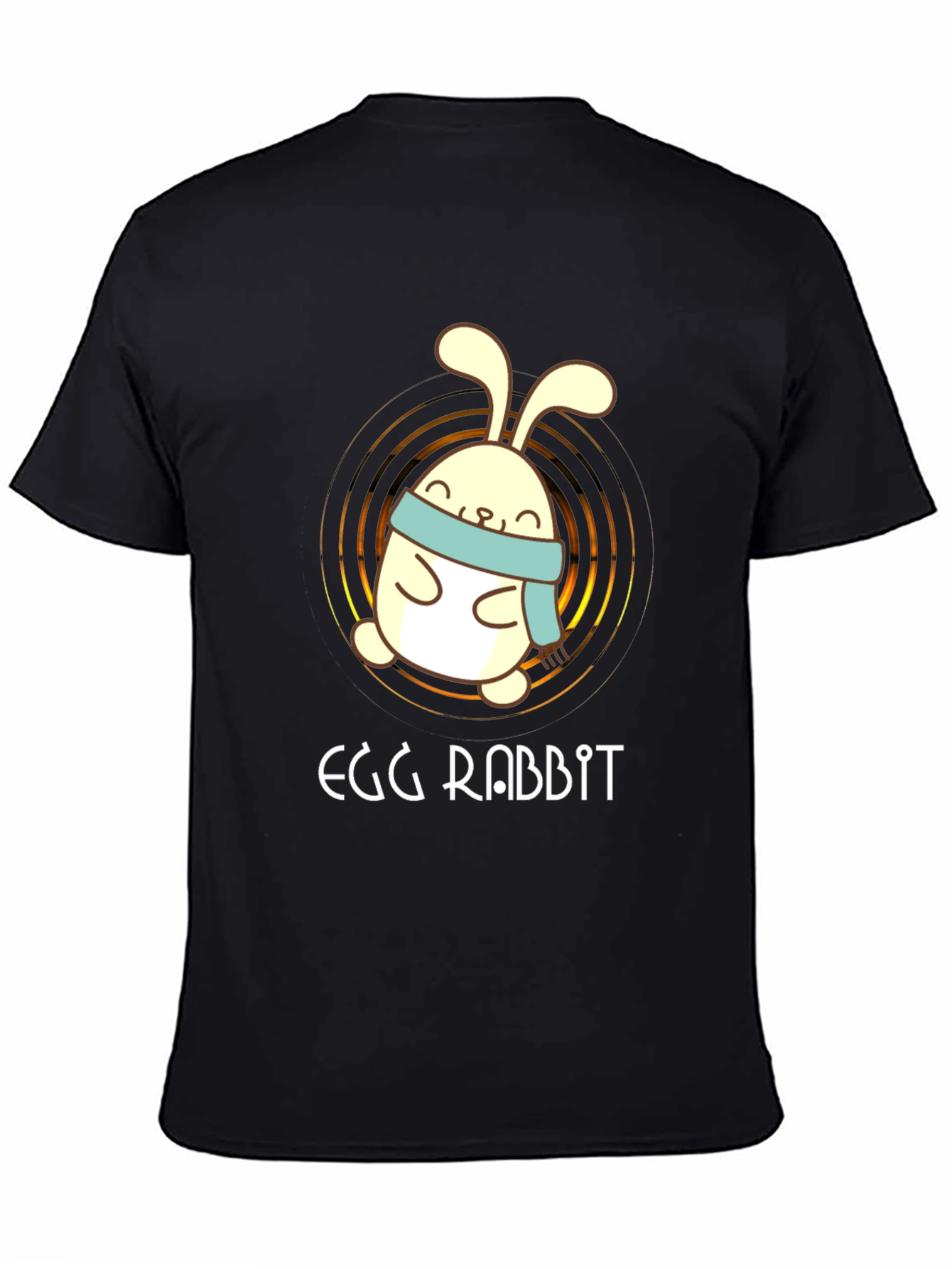 Egg Rabbit Graphic Tee - Cute Cartoon Bunny Shirt