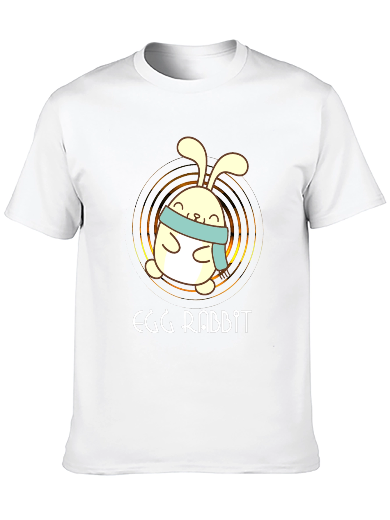 Egg Rabbit Graphic Tee - Cute Cartoon Bunny Shirt