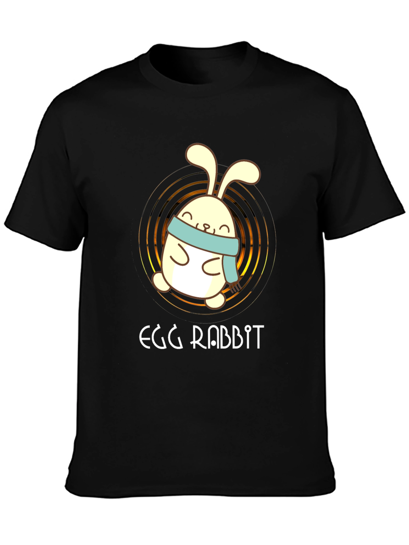 Egg Rabbit Graphic Tee - Cute Cartoon Bunny Shirt