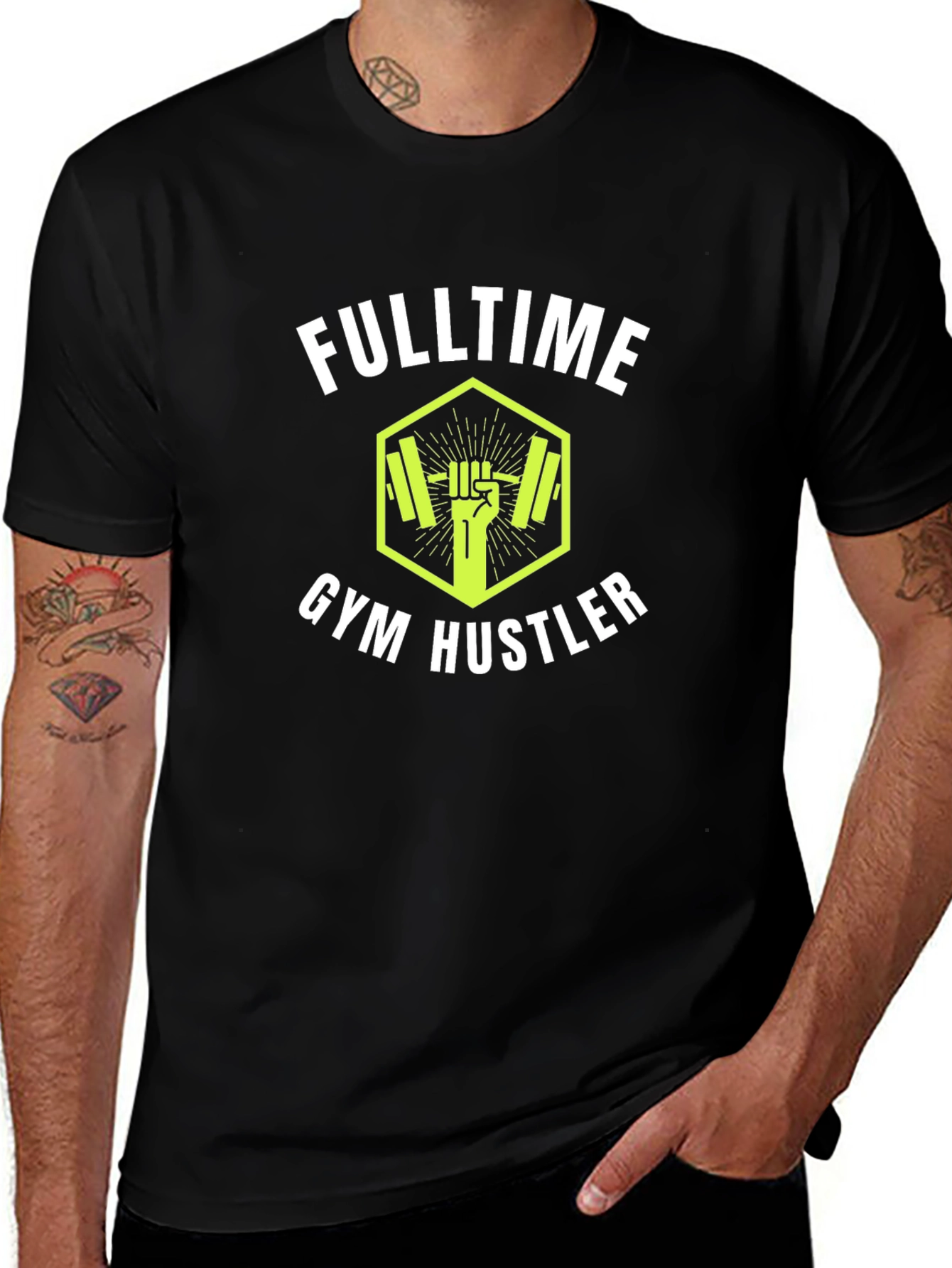 Fulltime Gym Hustler Black T-Shirt