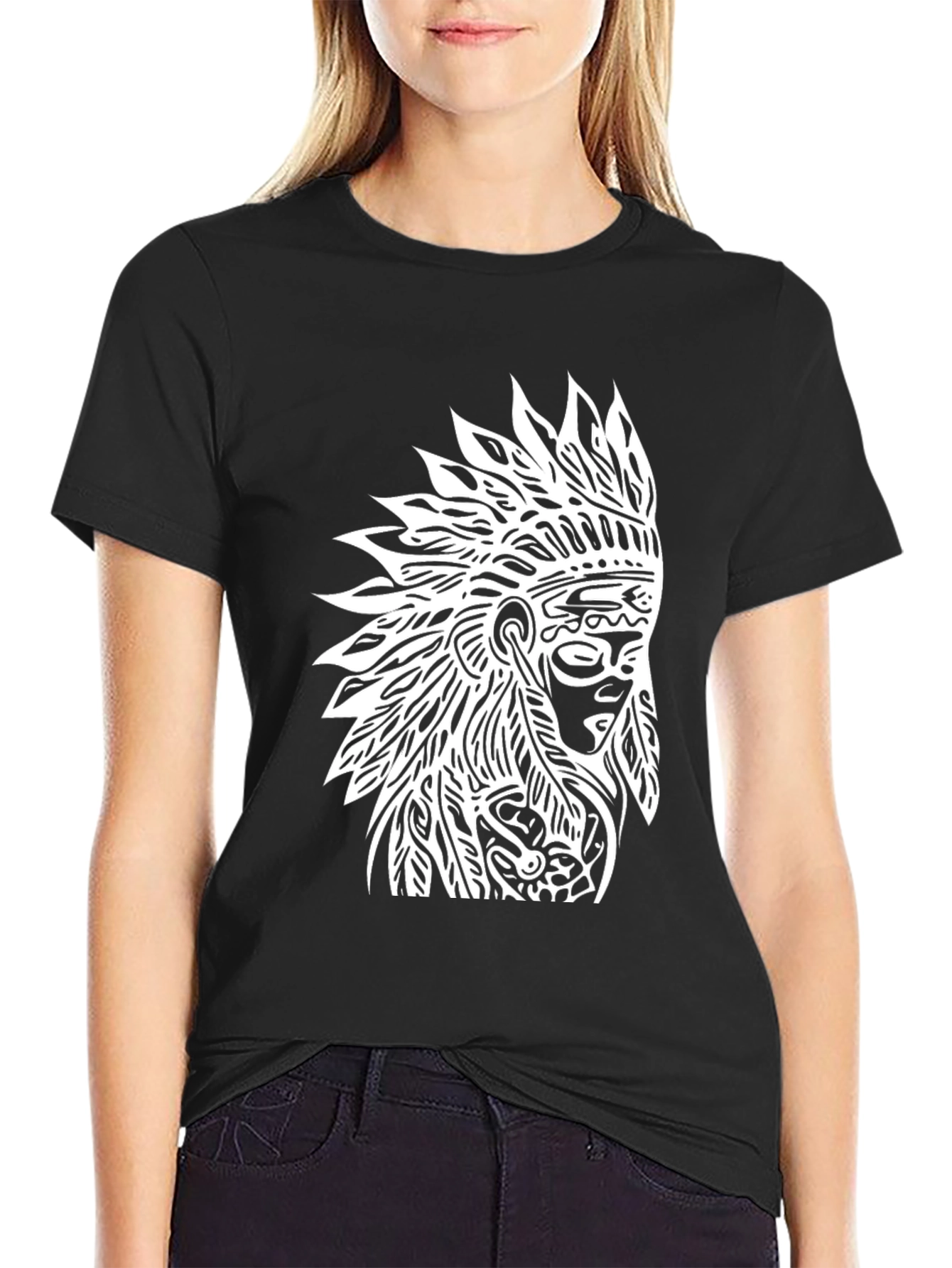 Native American Headdress Graphic T-Shirt