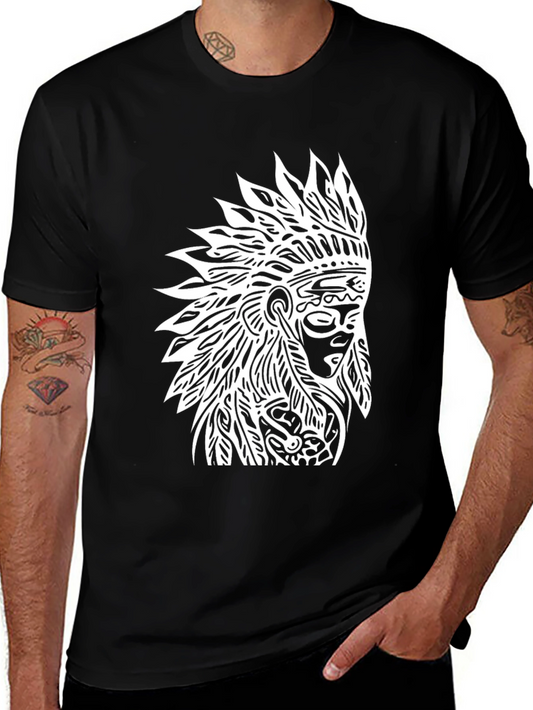 Native American Headdress Graphic T-Shirt