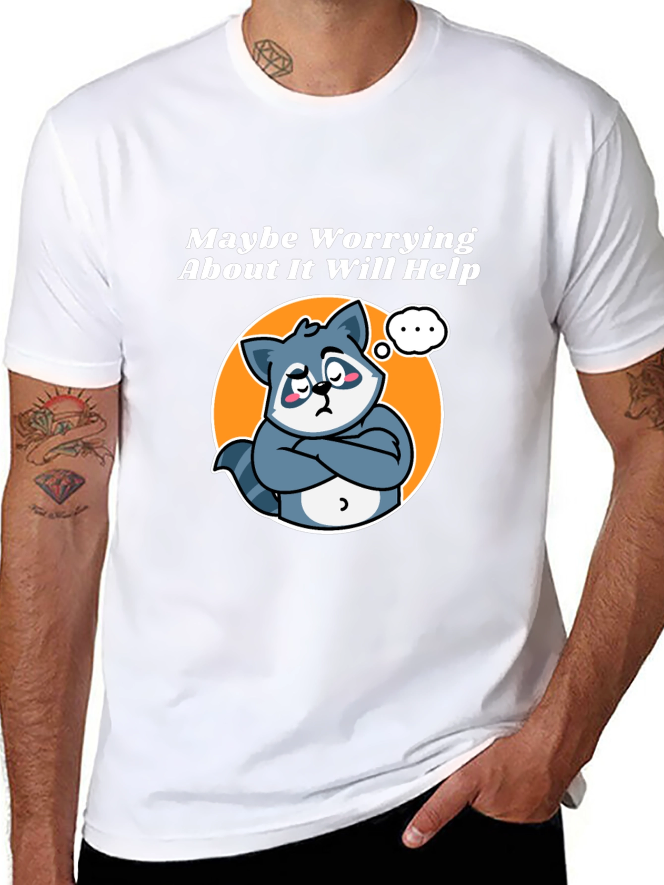 Funny Worrying Raccoon T-Shirt
