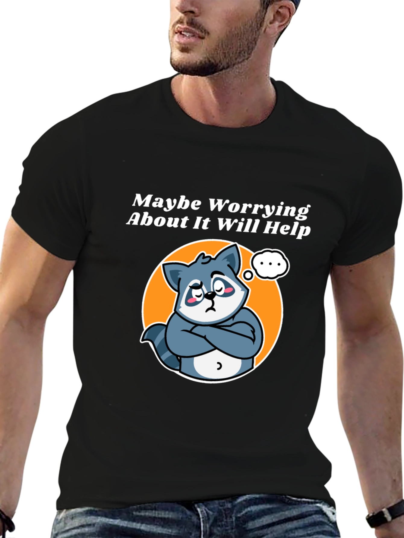 Funny Worrying Raccoon T-Shirt
