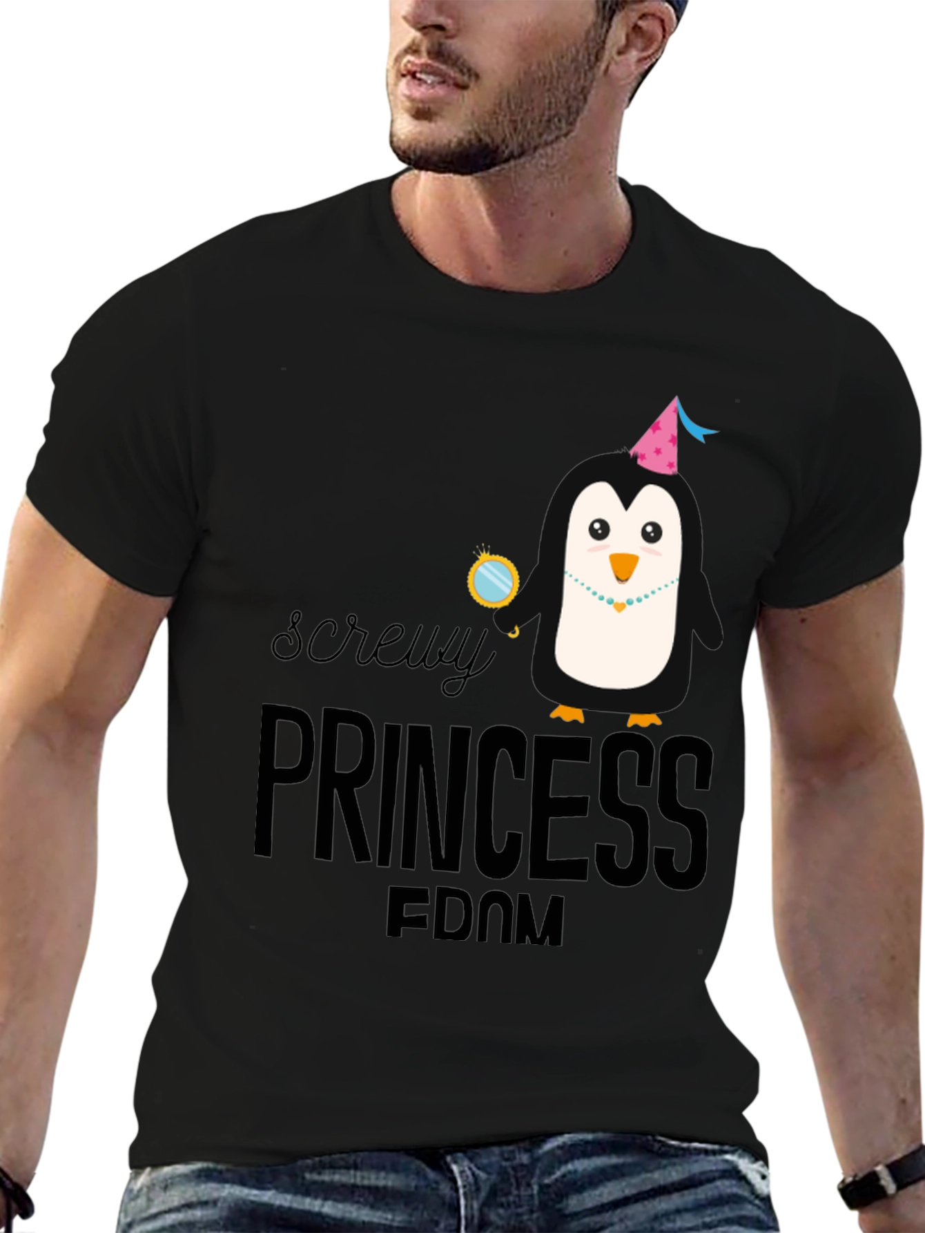 Screw Princessdom Penguin Tee - Fun & Edgy Fashion