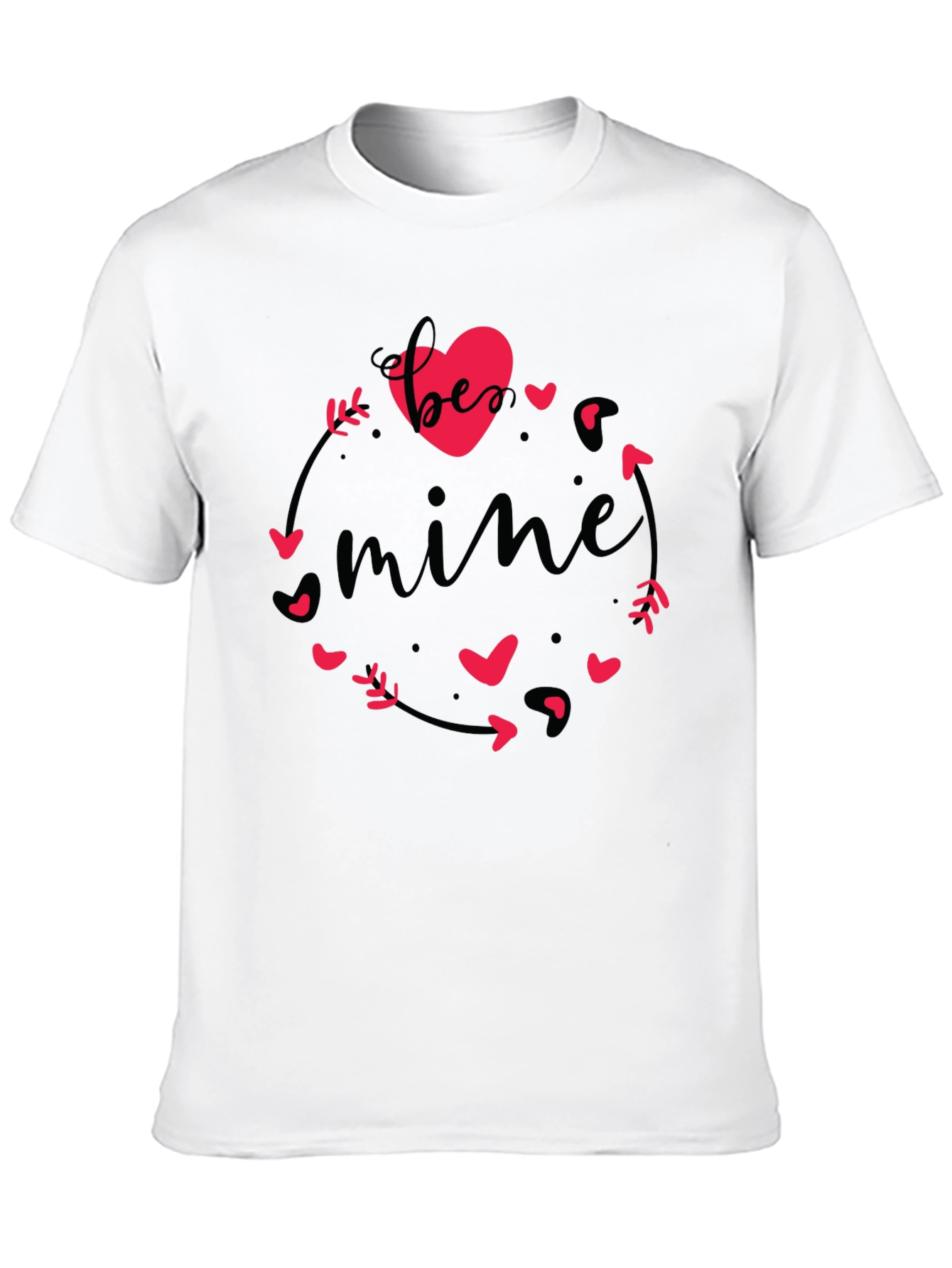 Be Mine Black Graphic Tee - Valentines Day