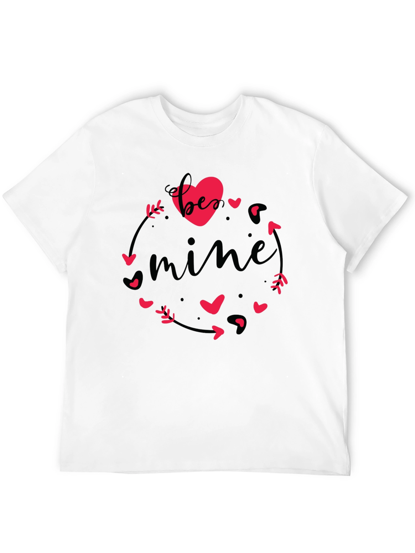 Be Mine Black Graphic Tee - Valentines Day