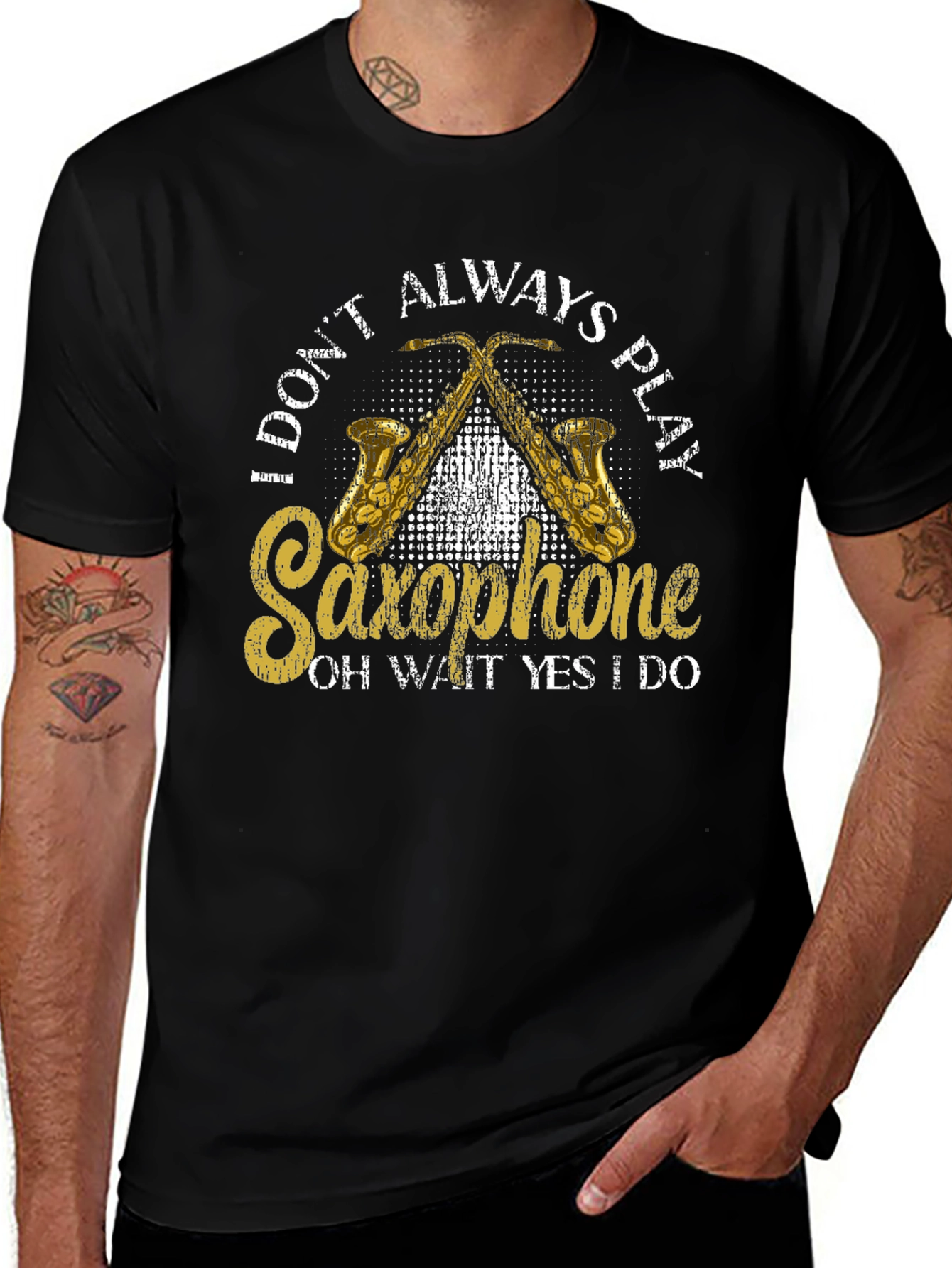 Saxophone Player Graphic T-Shirt - Music Lover Tee