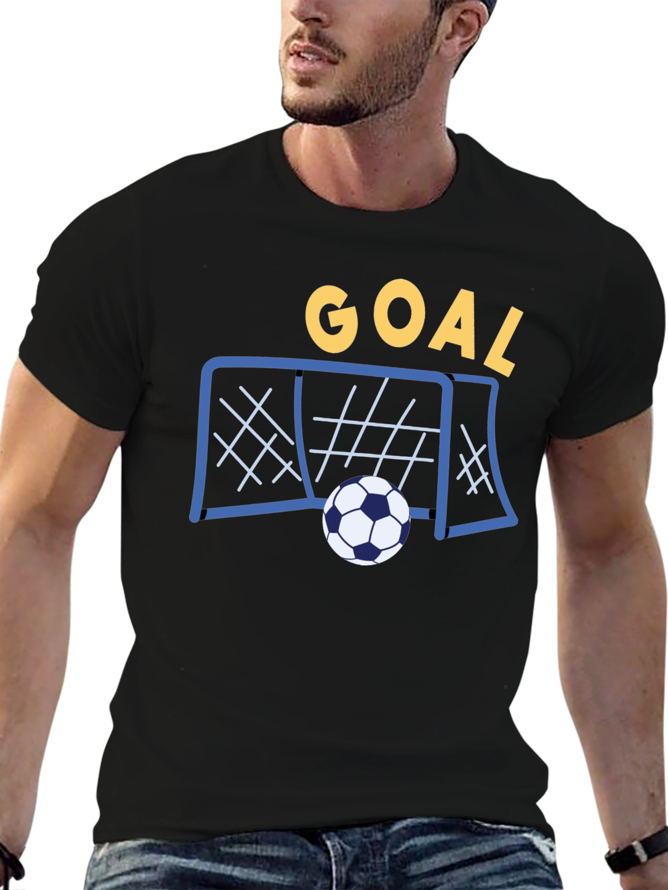 Goal! Soccer T-Shirt - Black Cotton Tee