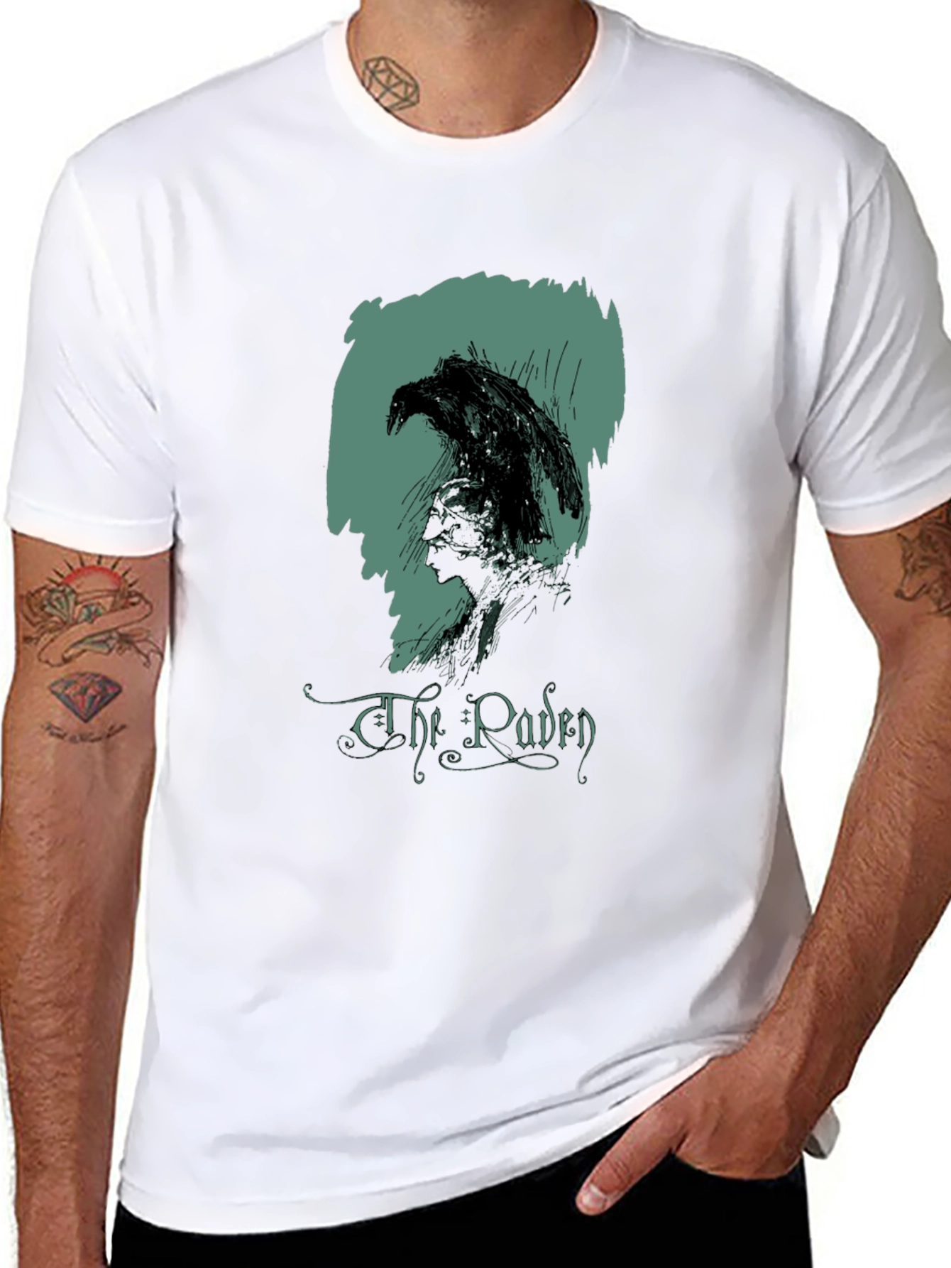 The Raven Graphic Tee - Classic Literary Style