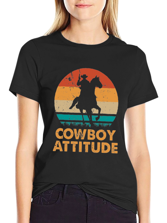 Cowboy Attitude Graphic T-Shirt