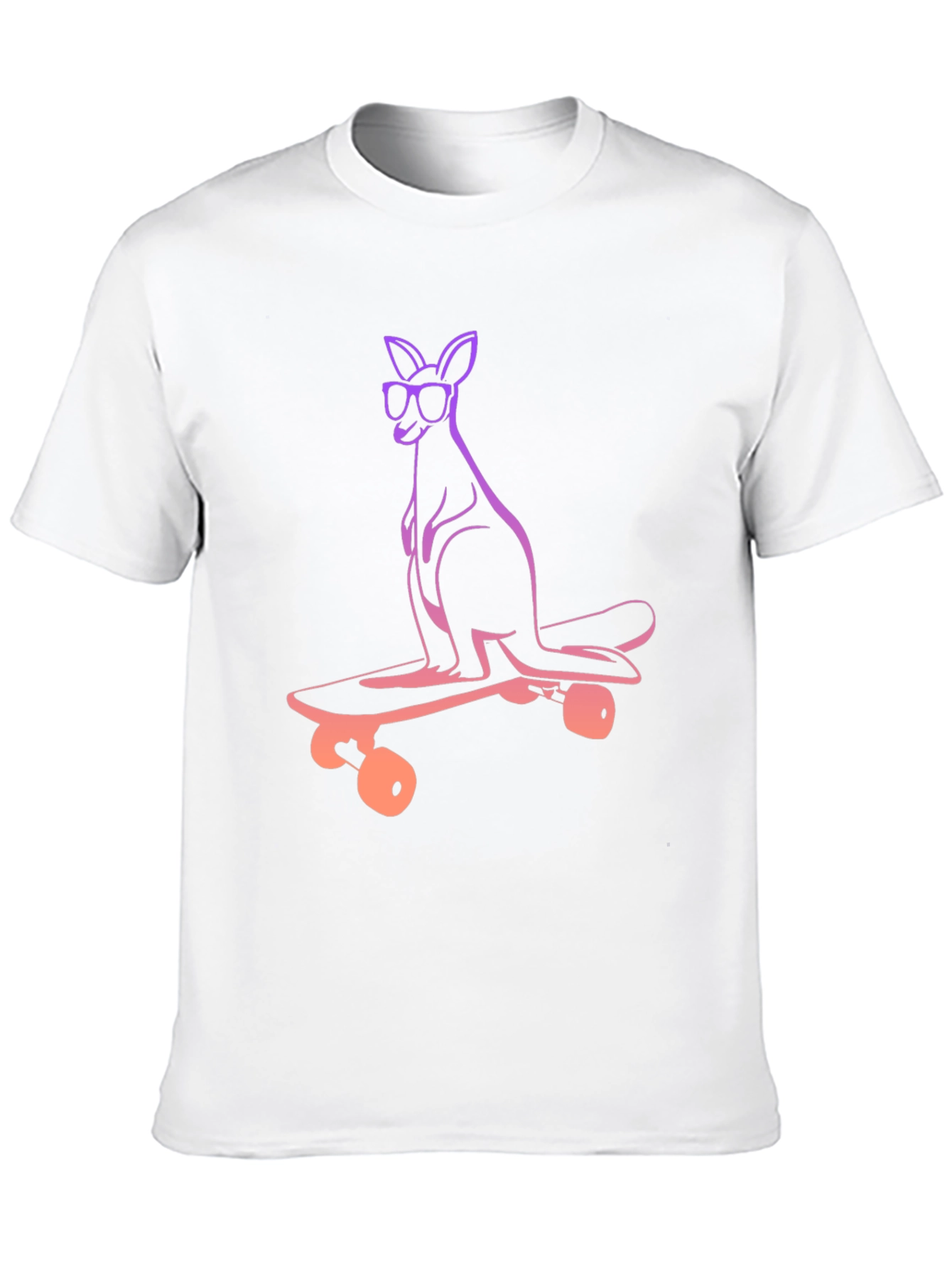 Cool Kangaroo Skateboard Graphic Tee