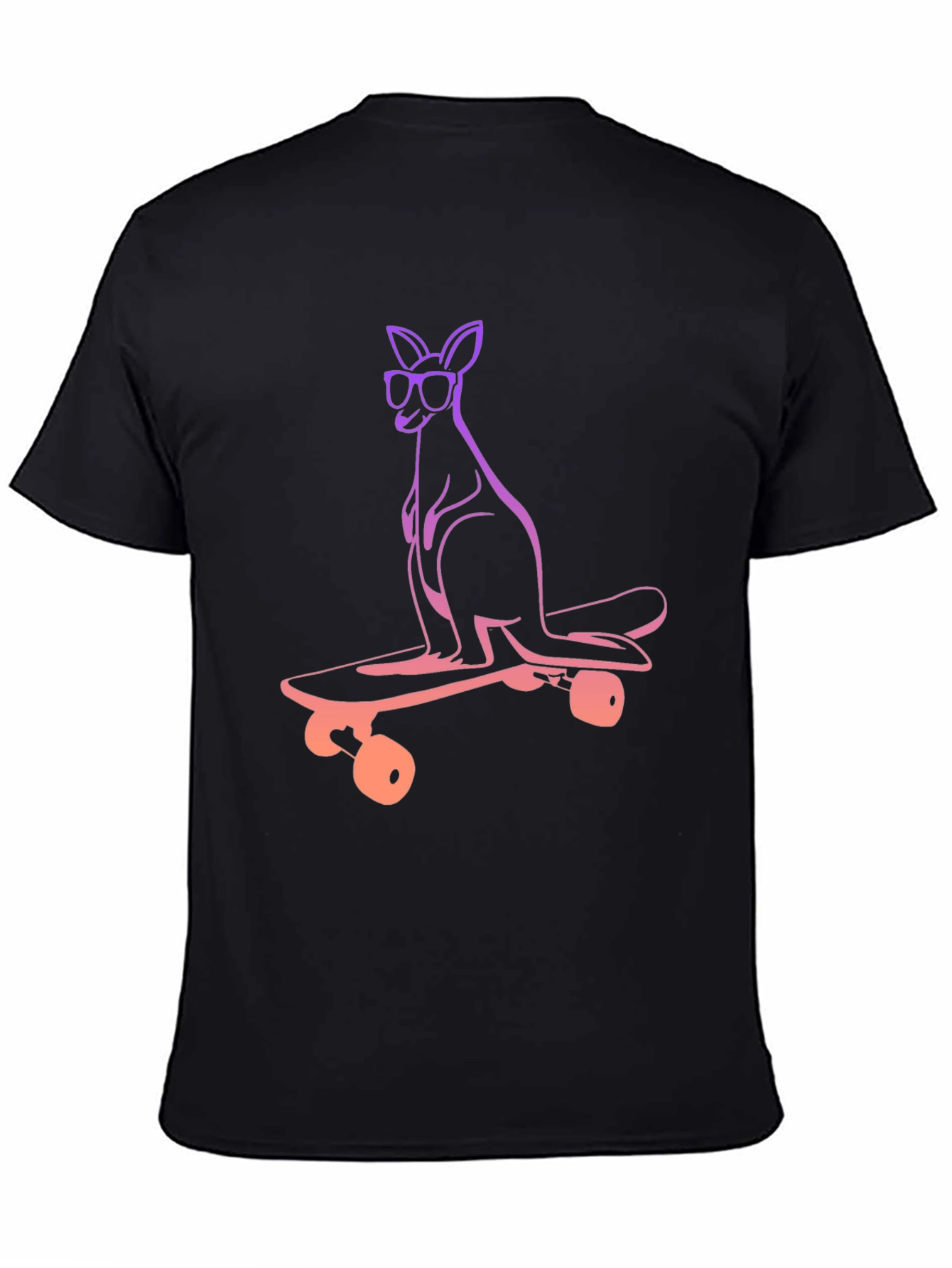 Cool Kangaroo Skateboard Graphic Tee