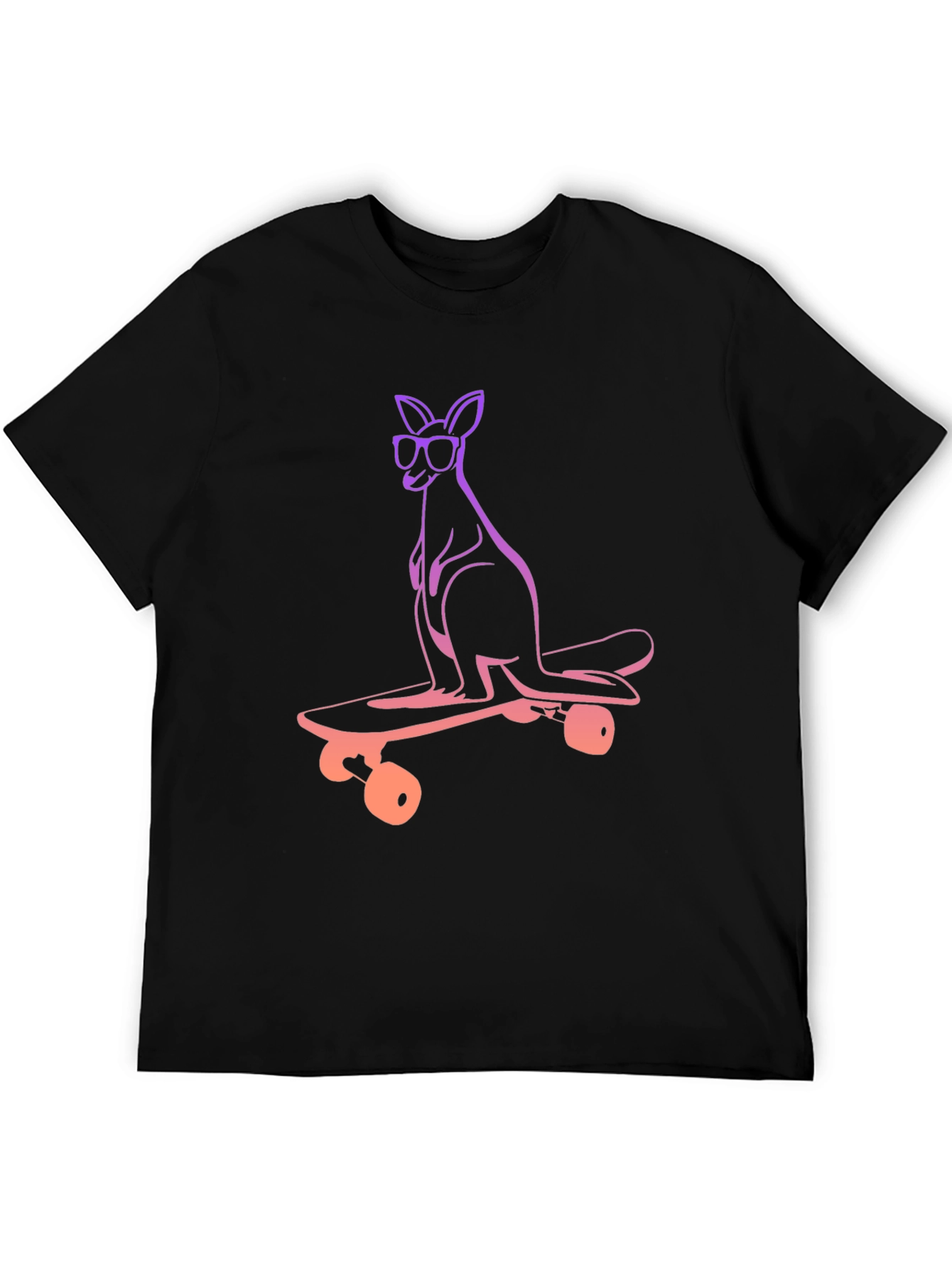 Cool Kangaroo Skateboard Graphic Tee