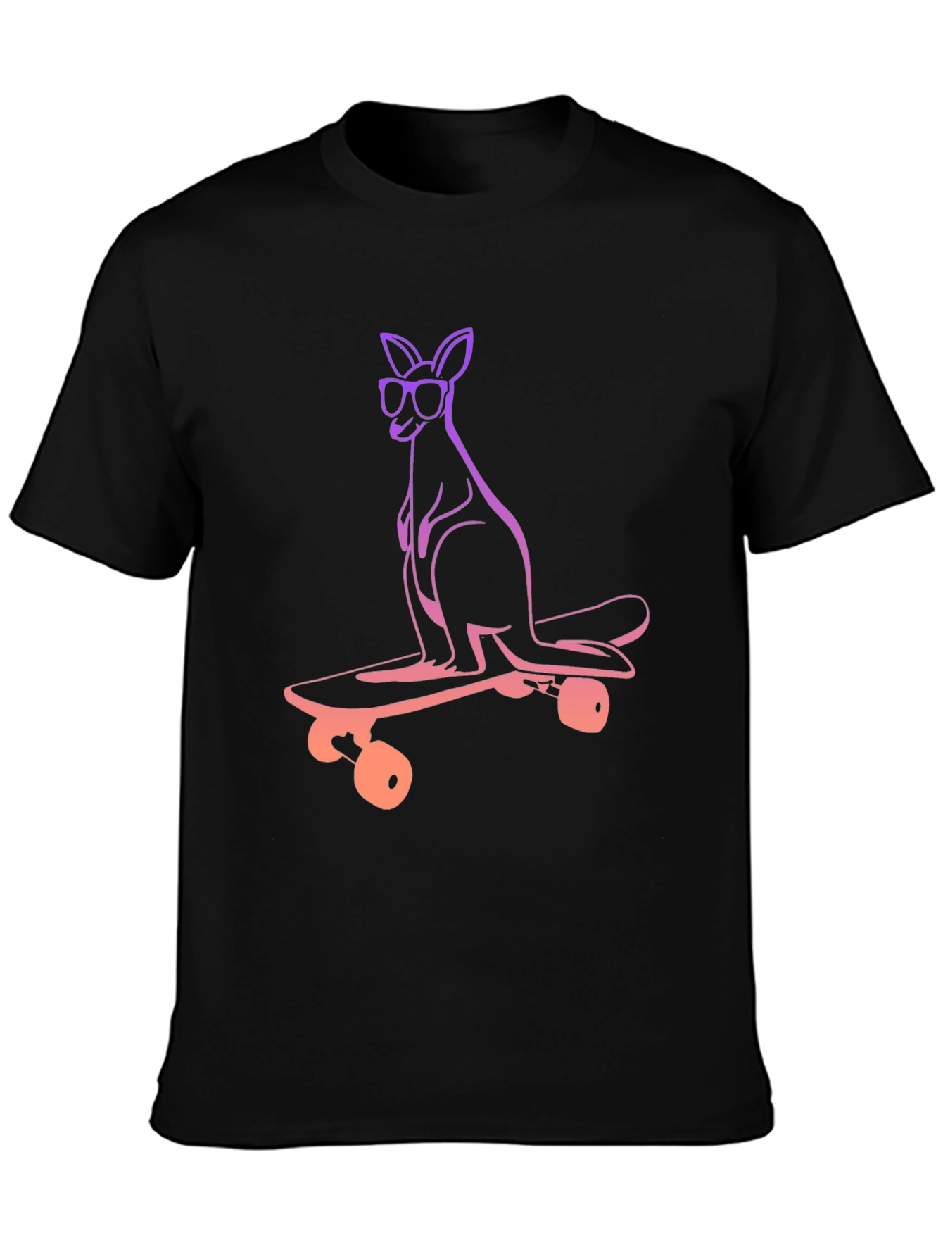Cool Kangaroo Skateboard Graphic Tee