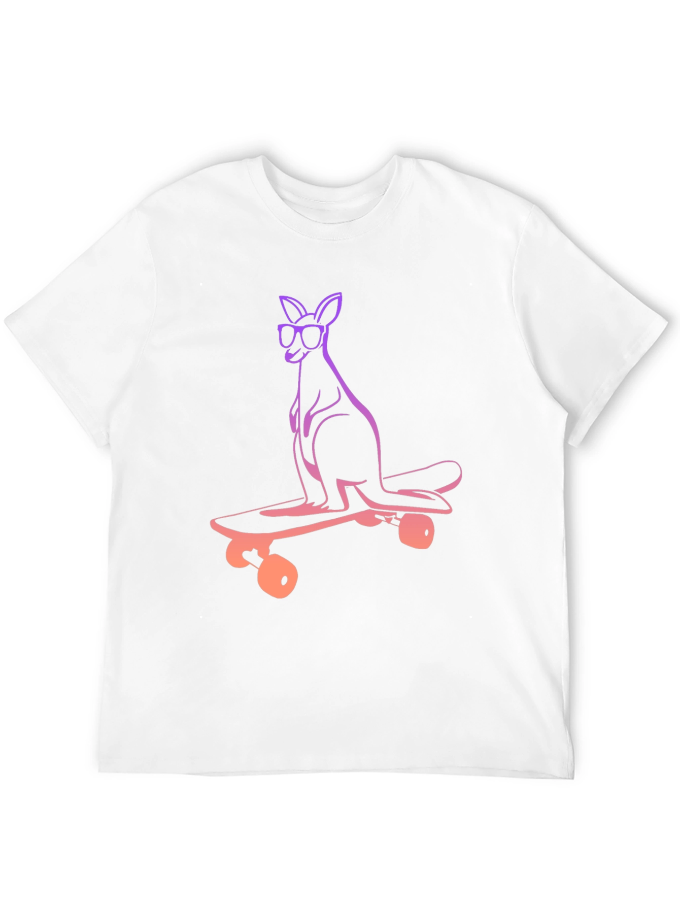 Cool Kangaroo Skateboard Graphic Tee